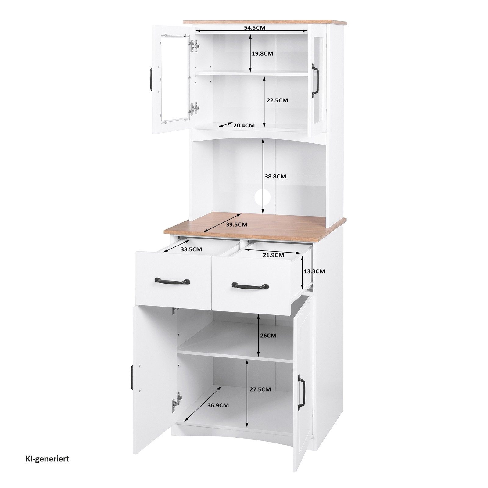 HTI-Living Küchenbuffet Buffettschrank Anea Weiß (Stück, 1-St., 1 Küchenschrank) Küchenschrank – Bild 5 von 5