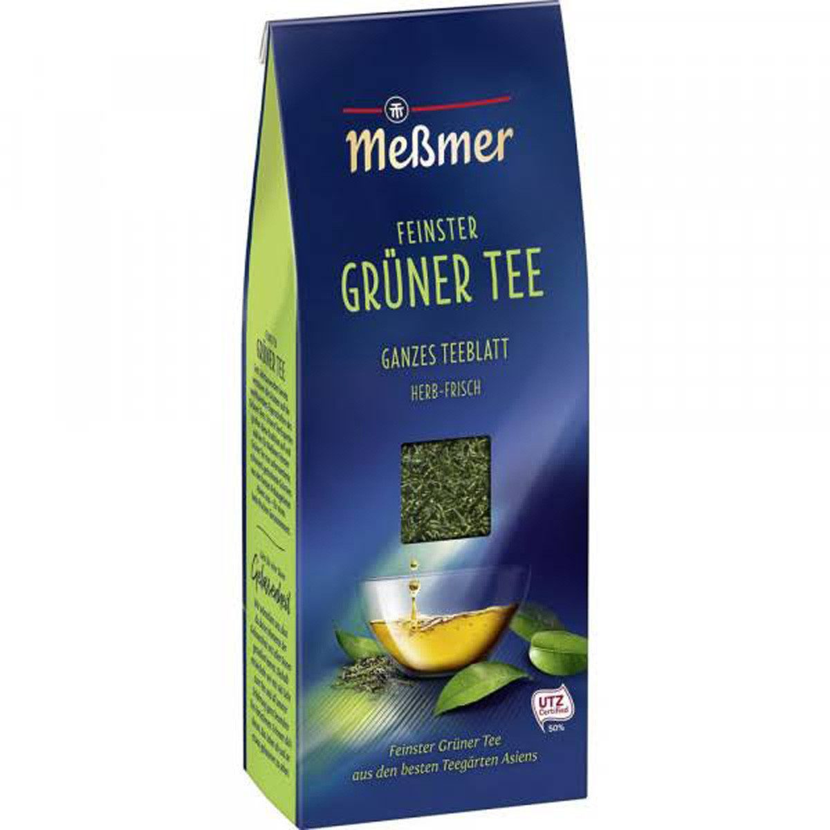 Meßmer Tee, Meßmer Feinster Grüner Tee herb und erfrischend ganzes Teeblatt 150g
