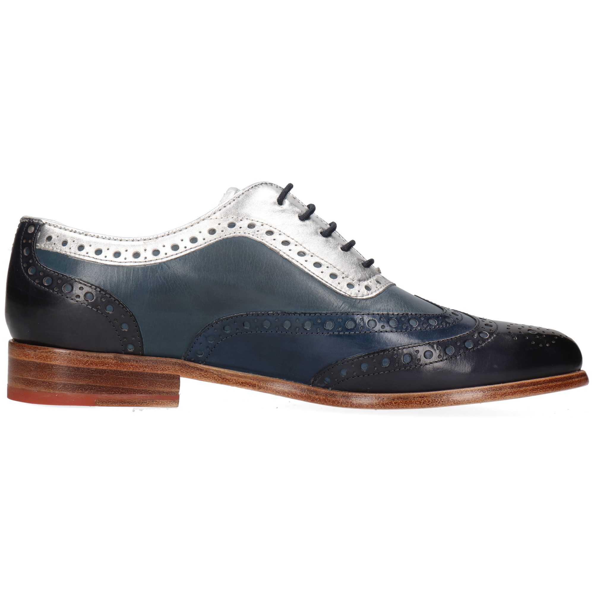 Melvin & Hamilton Selina 56 Leder-Oxford Schuhe für Damen Schnürschuh Flache Absätze, Echtes Leder, Vegetabile Gerbung