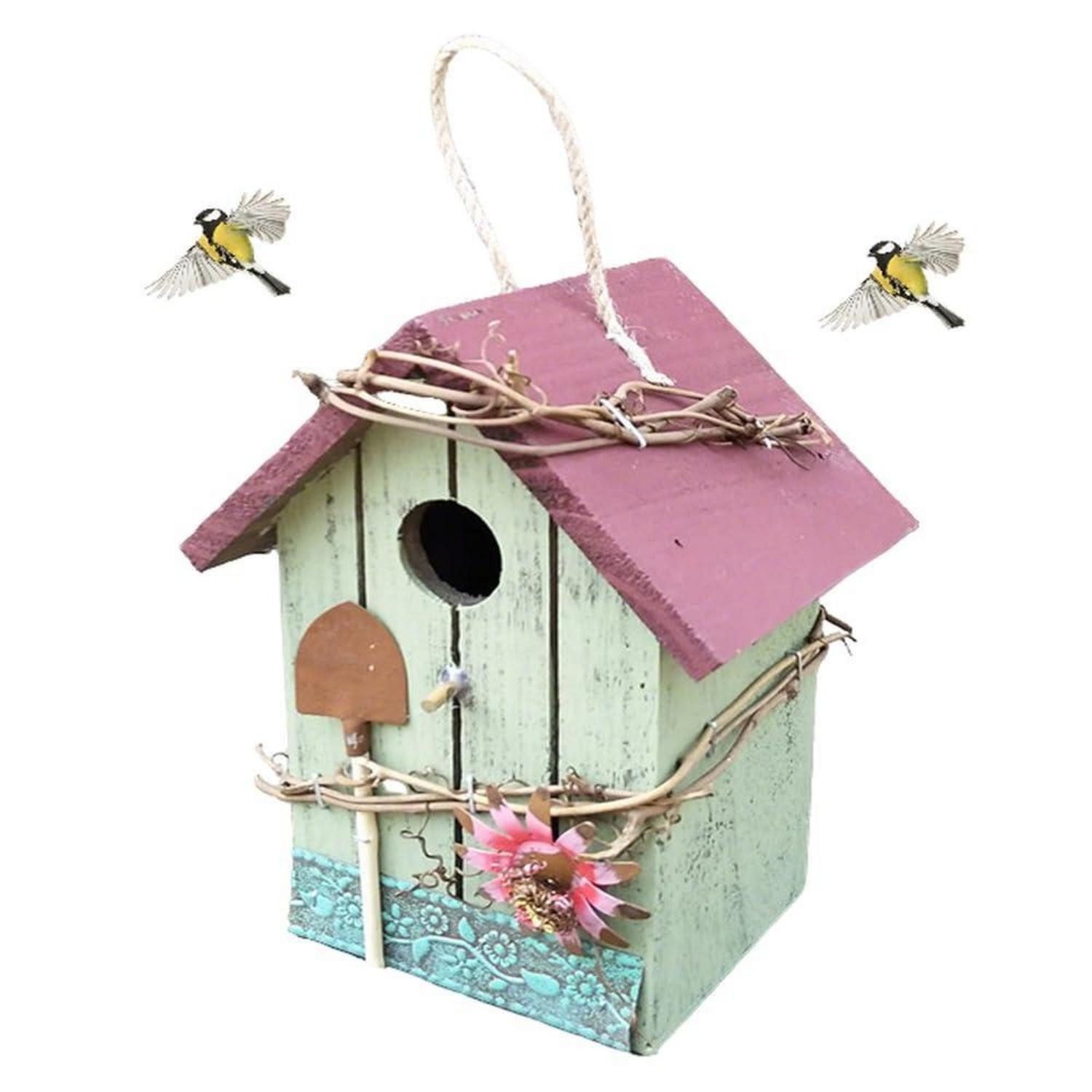 LuxusKollektion Vogelhaus Vogelhaus Rot Landhausstil Deko