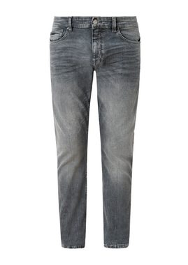 QS Stoffhose Jeans Rick / Slim Fit / Mid Rise / Slim Leg Waschung, Label-Patch