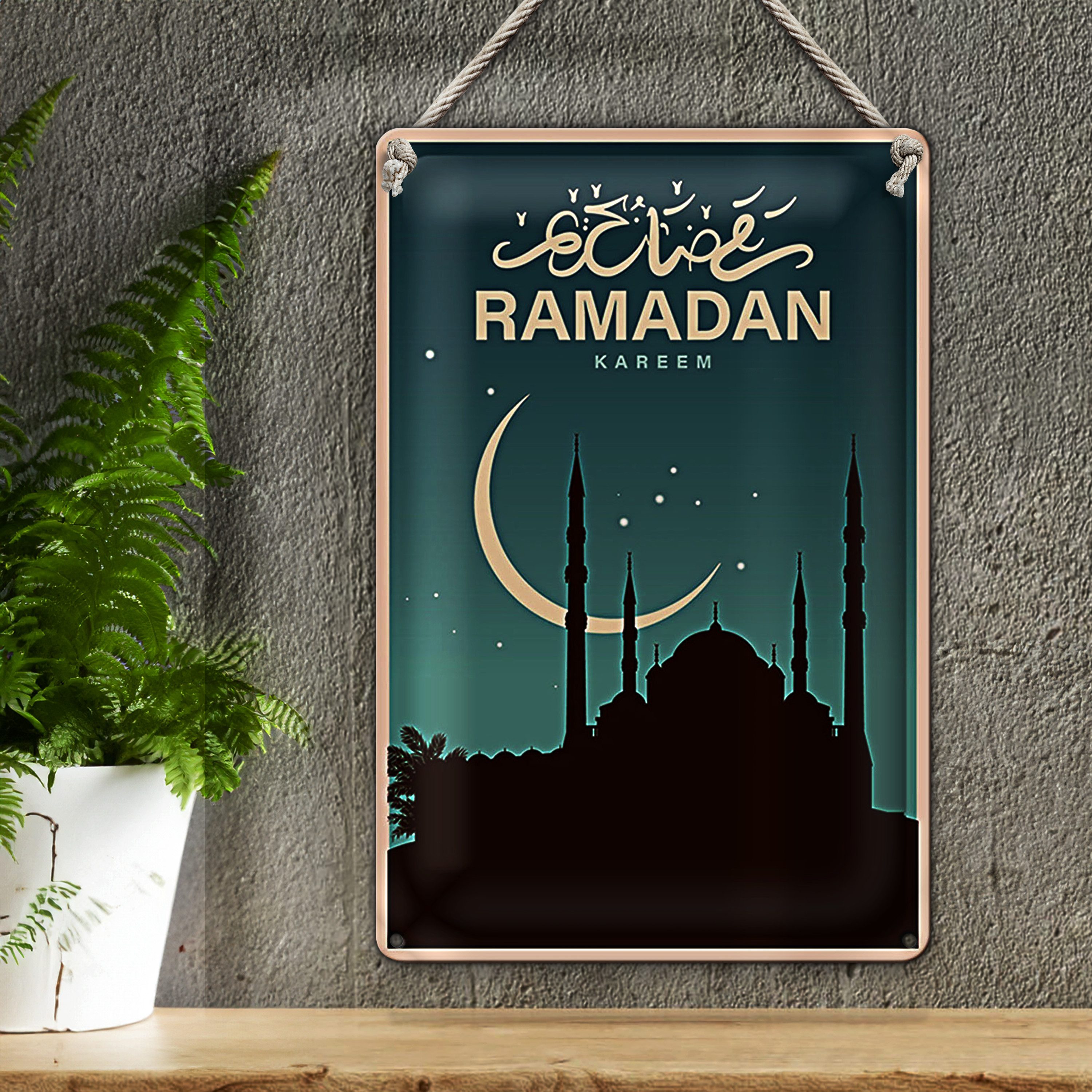 Roomando Metallschild Ramadan 12x18cm Kareem