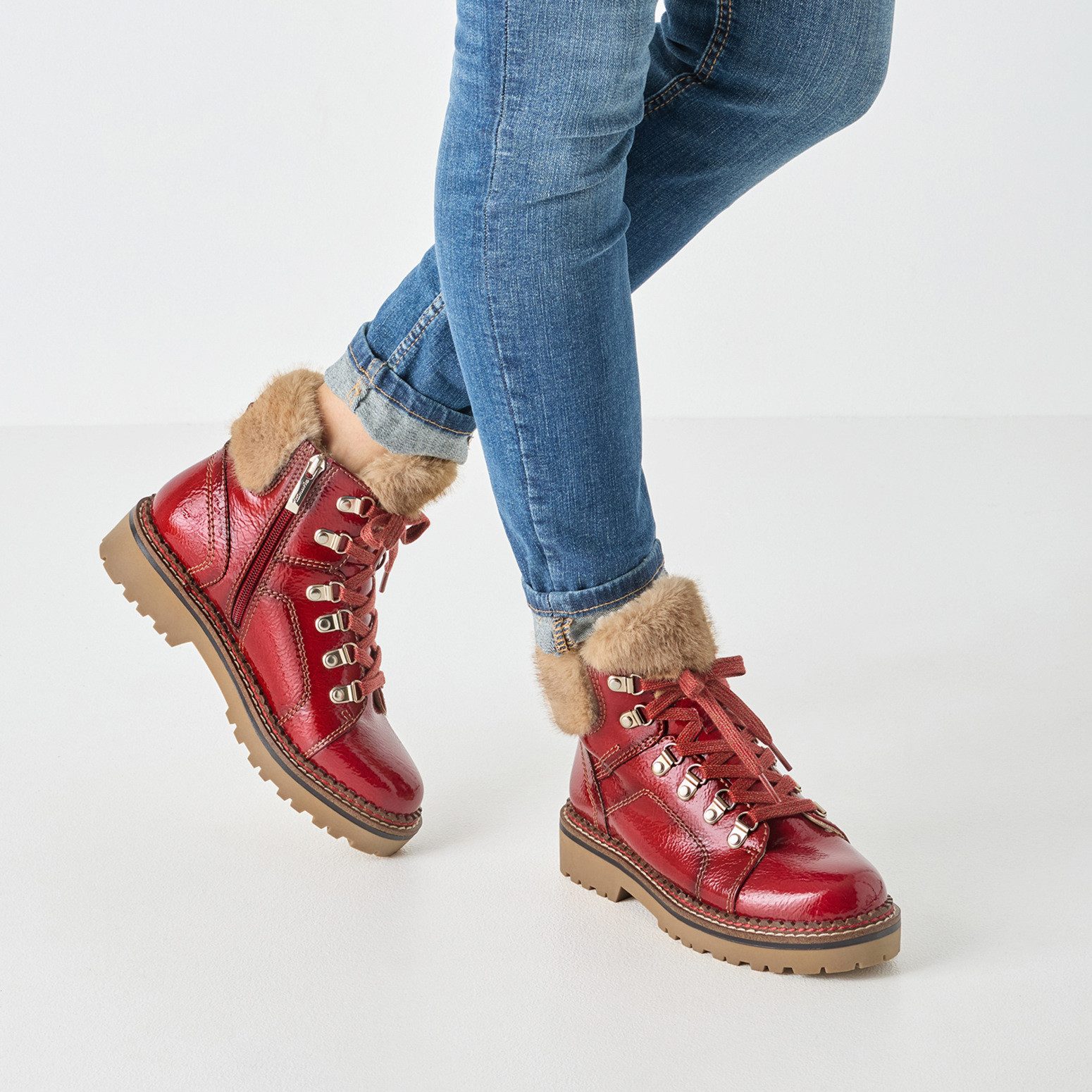 Tamaris Tamaris Damen Stiefelette 1-26264-43-524 RED PATENT Stiefelette – Bild 5 von 5