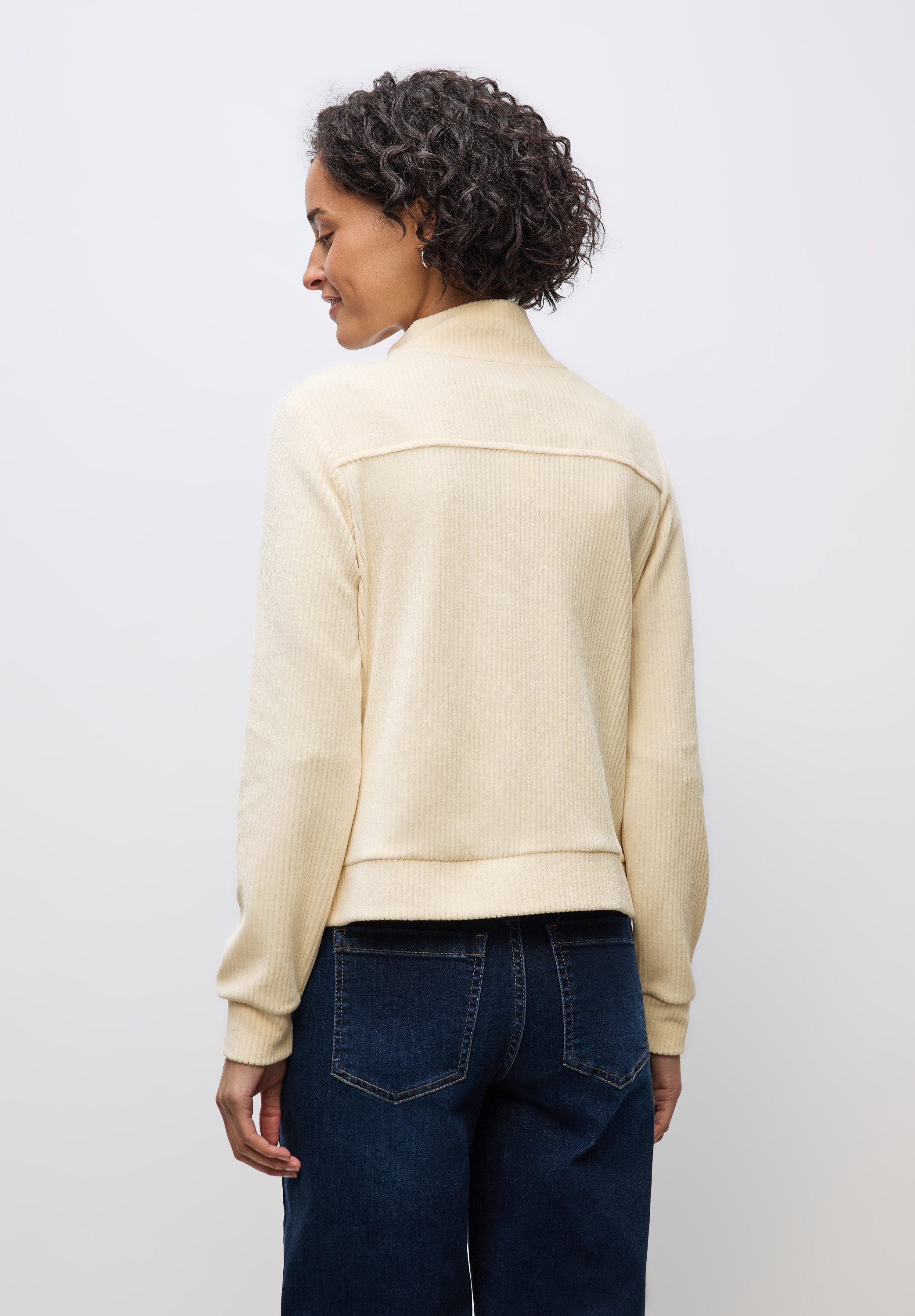 STREET ONE Sweatjacke Cord, mit elastischem günstig online kaufen