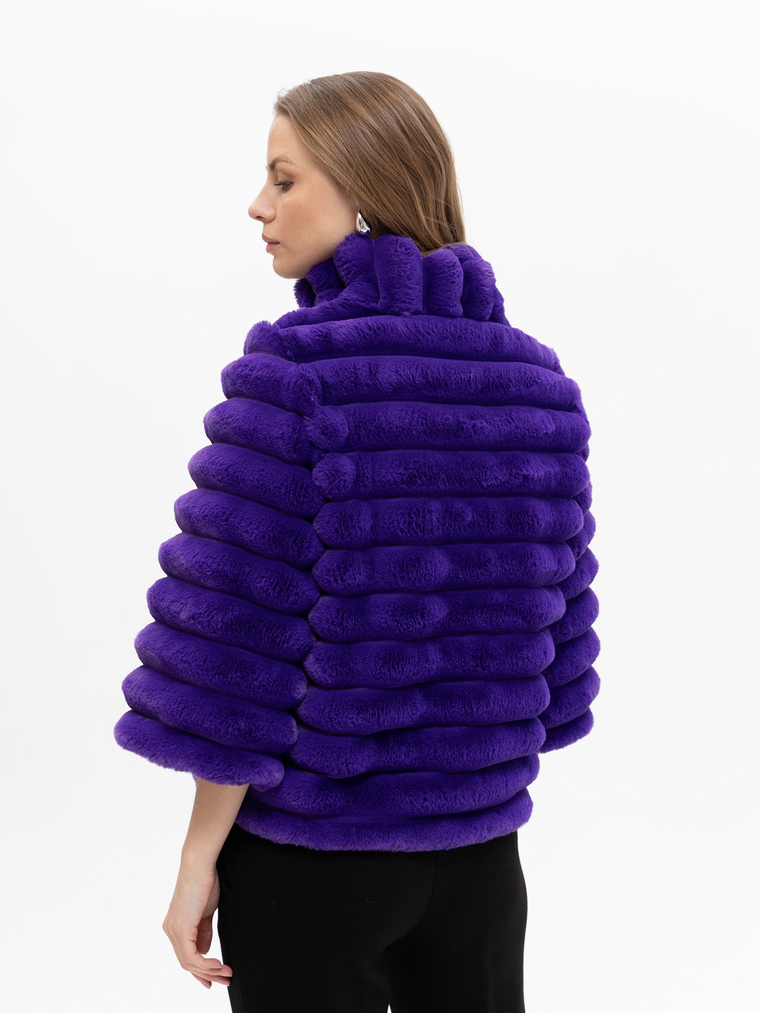 Passioni Winterjacke Felljacke mit 3/4-Arm mit Steppung – Bild 3 von 5