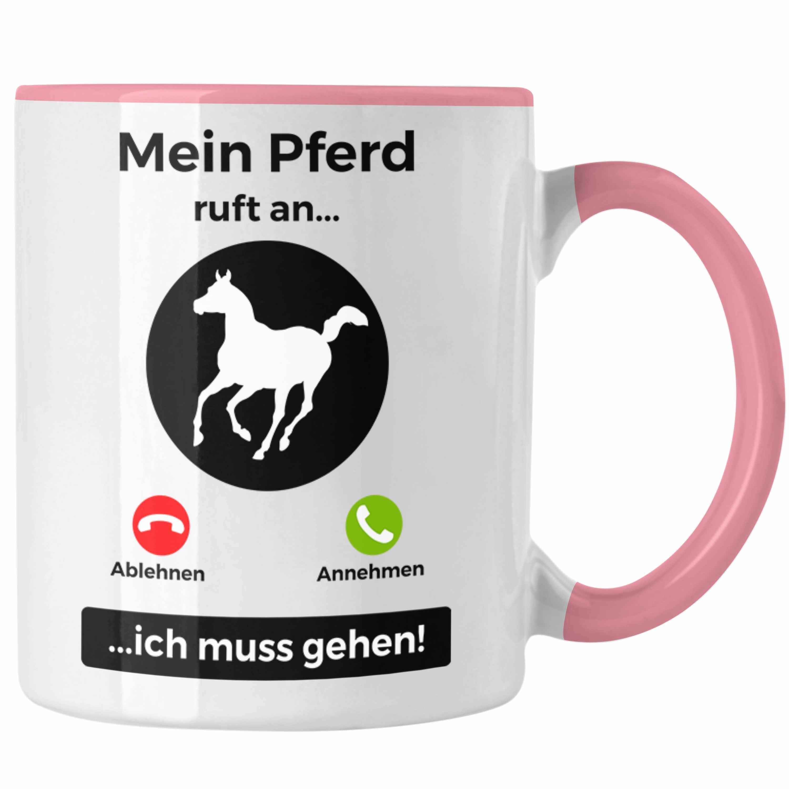 Trendation Tasse Trendation - Mädchen Pferde für Reiten Erwachsene Kaffeetasse Rosa Reiterin Pferdeflüsterer Geschenke Spruch Tasse Geschenk Pferd