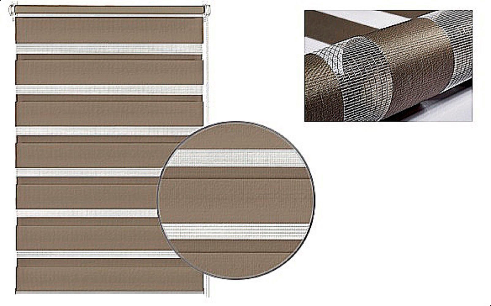 GARDINIA Doppelrollo »Easyfix« halbtransparent Sichtschutz mit Bohren/ohne günstig online kaufen