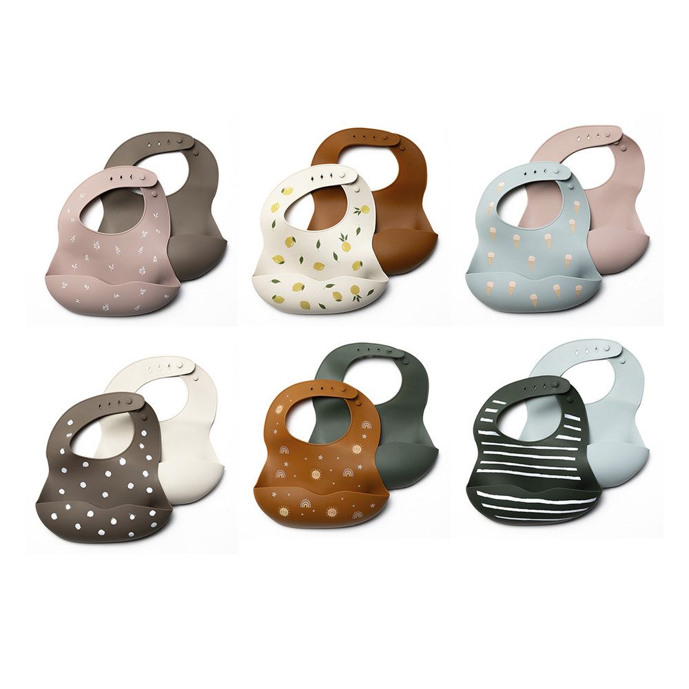 Hütte & Co. Kinderwagen-Handwärmer kindsgard - Silikon Lätzchen - 2er Pack - 1 Set