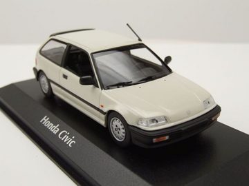 Maxichamps Modellauto Honda Civic 1990 weiß Modellauto 1:43 Maxichamps, Maßstab 1:43