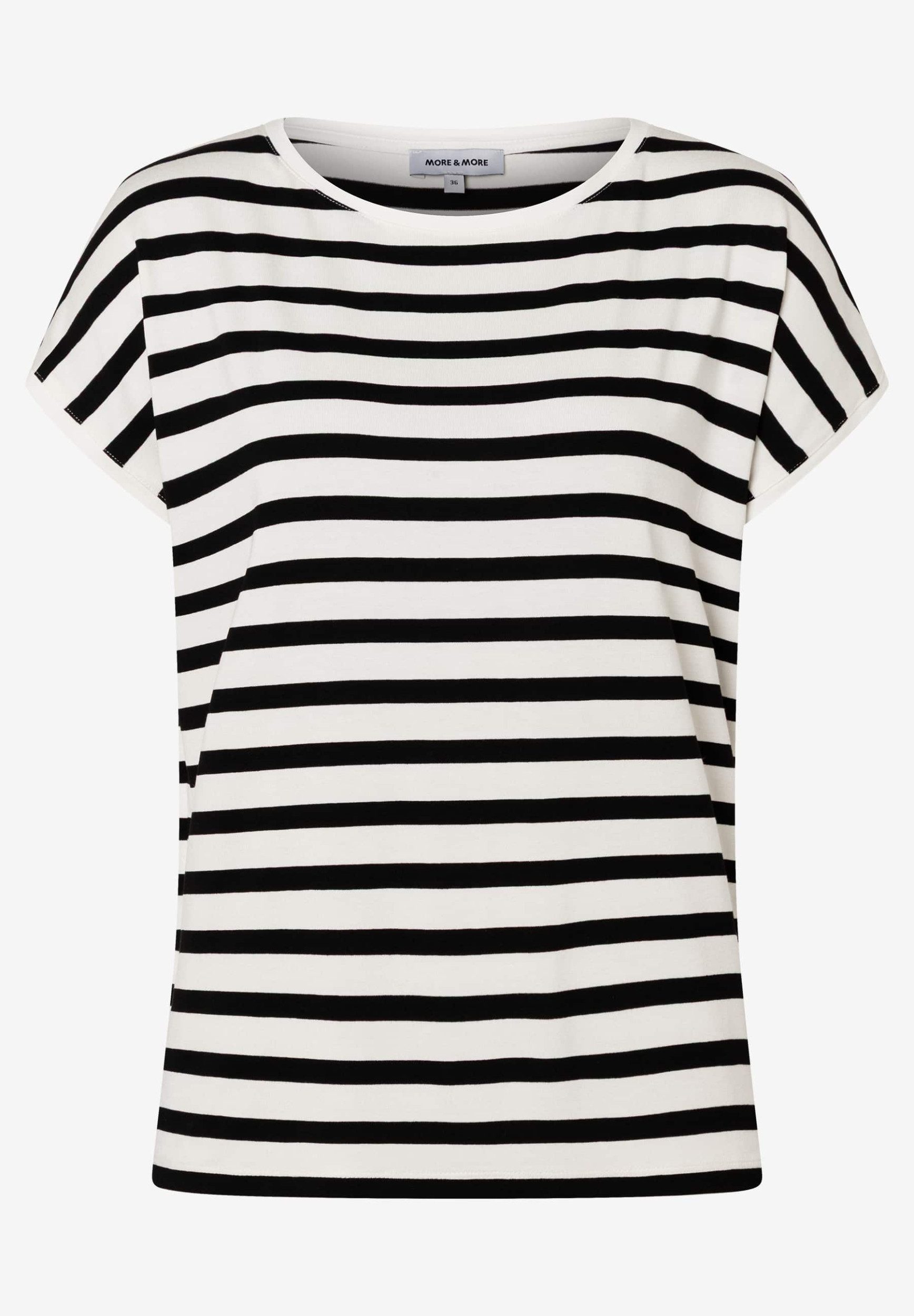 Kurzarmshirt bequemes, softes Kurzarmshirt, gestreift