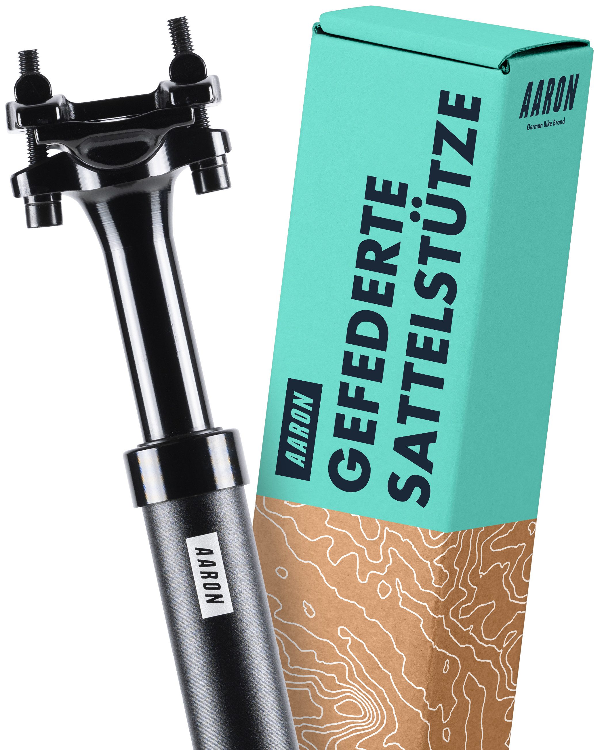 AARON Federsattelstütze Shock 2.0 Sattelstütze gefedert 27,2 30,9 31,6 mm Fahrrad