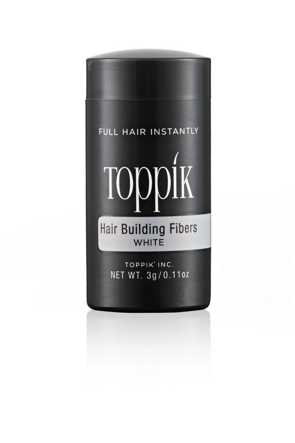 TOPPIK Haarstyling-Set TOPPIK 3g. - Streuhaar, Haarverdichtung, Schütthaar, Haarfasern, Puder, Hair Fibers Weiß