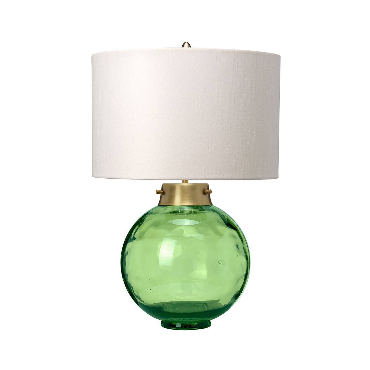 Licht-Erlebnisse Nachttischlampe LUBIELA, ohne Leuchtmittel, Tischleuchte Creme Grün E27 55,5 cm Kunstseide Glas Klassisch