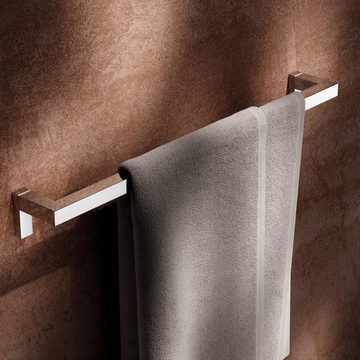 Keuco Handtuchstange Edition 90 Square, Badetuchhalter aus Metall, hochglanz-verchromt, 60cm lang, für