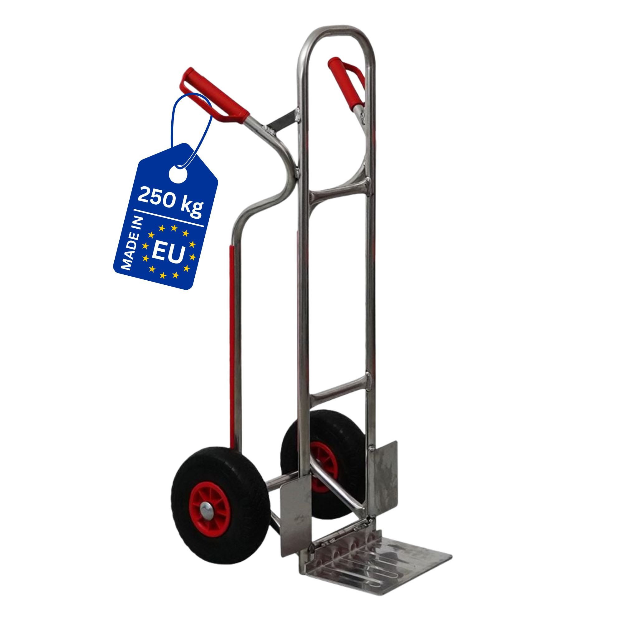 PROREGAL® Sackkarre Transportkarre RAGNAR klappbar 117x60x52cm Tragkraft 250kg, Stabile Sackkarre Transportkarre Staplerkarre hohe Traglast