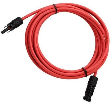 APV Starkstromkabel, 1 Paar Solarkabel Verlängerungskabel MC4 Stecker Buchse 4mm² 1500V DC Rot/Schwarz 1m IP67