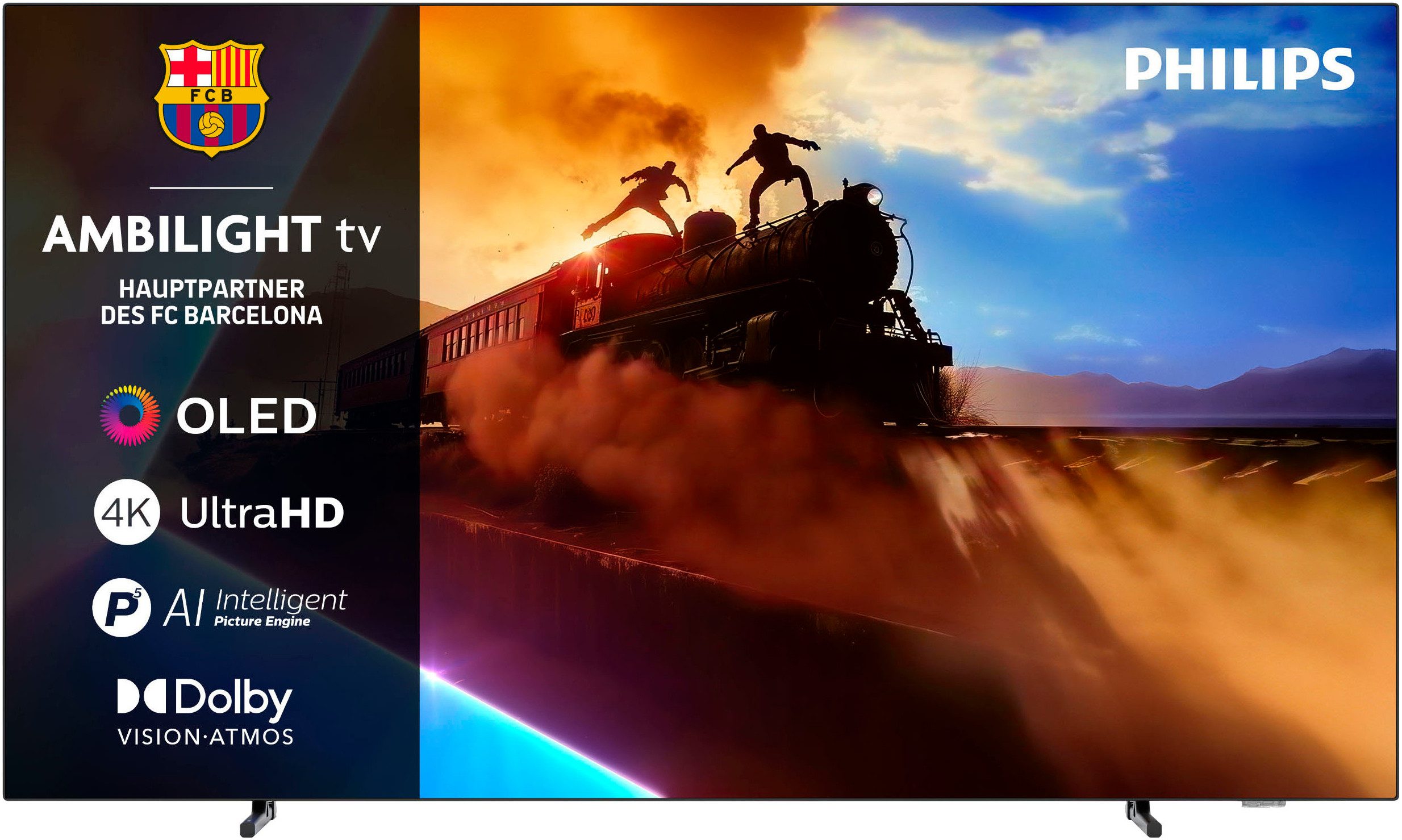 Philips OLED760 4K OLED Ambilight TV mit 77 Zoll (196 cm, 77OLED760/12, Dolby Vision, HDR10+, Dolby Atmos, 120Hz, Google TV)