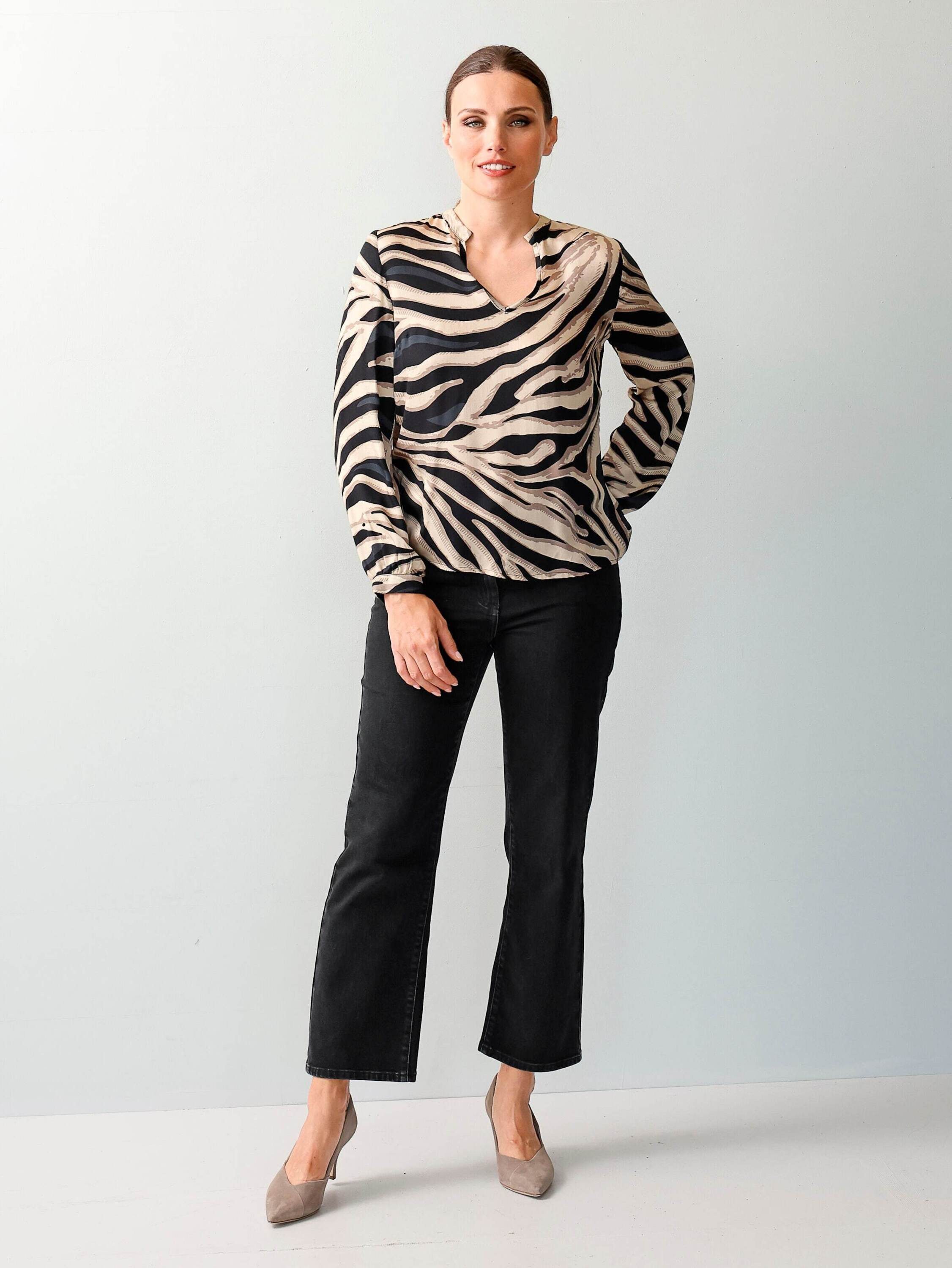 Alba Moda Schlupfbluse Bluse in Animaldessin
