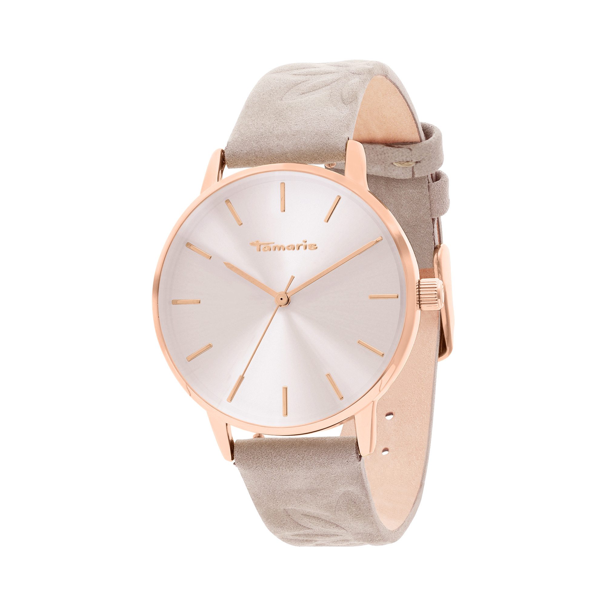 Tamaris Quarzuhr TT-0204-LQ, Armbanduhr, Damenuhr, Lederarmband, analog