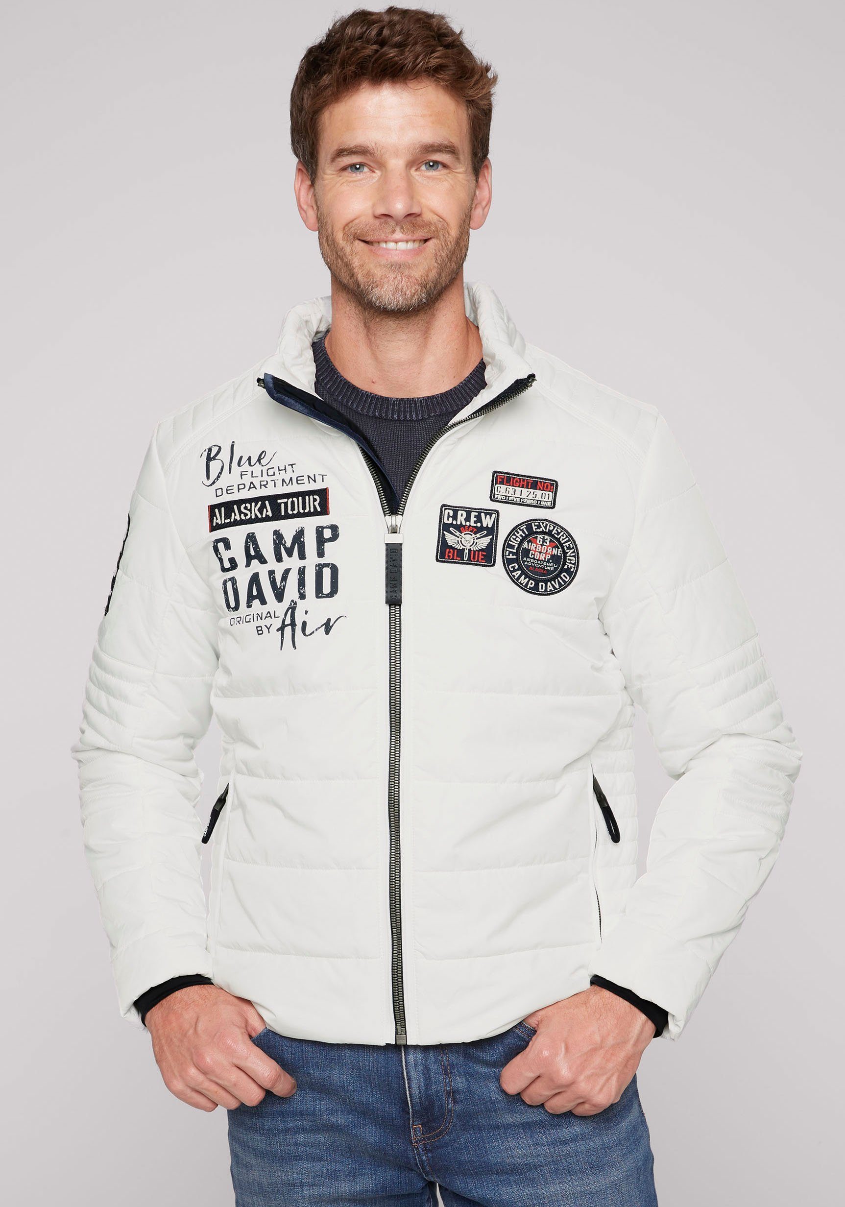 CAMP DAVID Outdoorjacke mit Ärmel im Windbreaker-Bündchen kitt