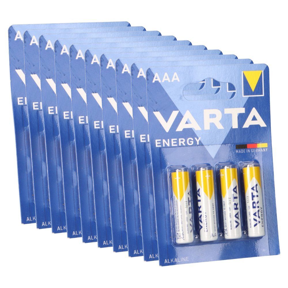 VARTA 40x Varta Energy AlMn AAA 1,5V Micro Batterie im 4er Blister Batterie