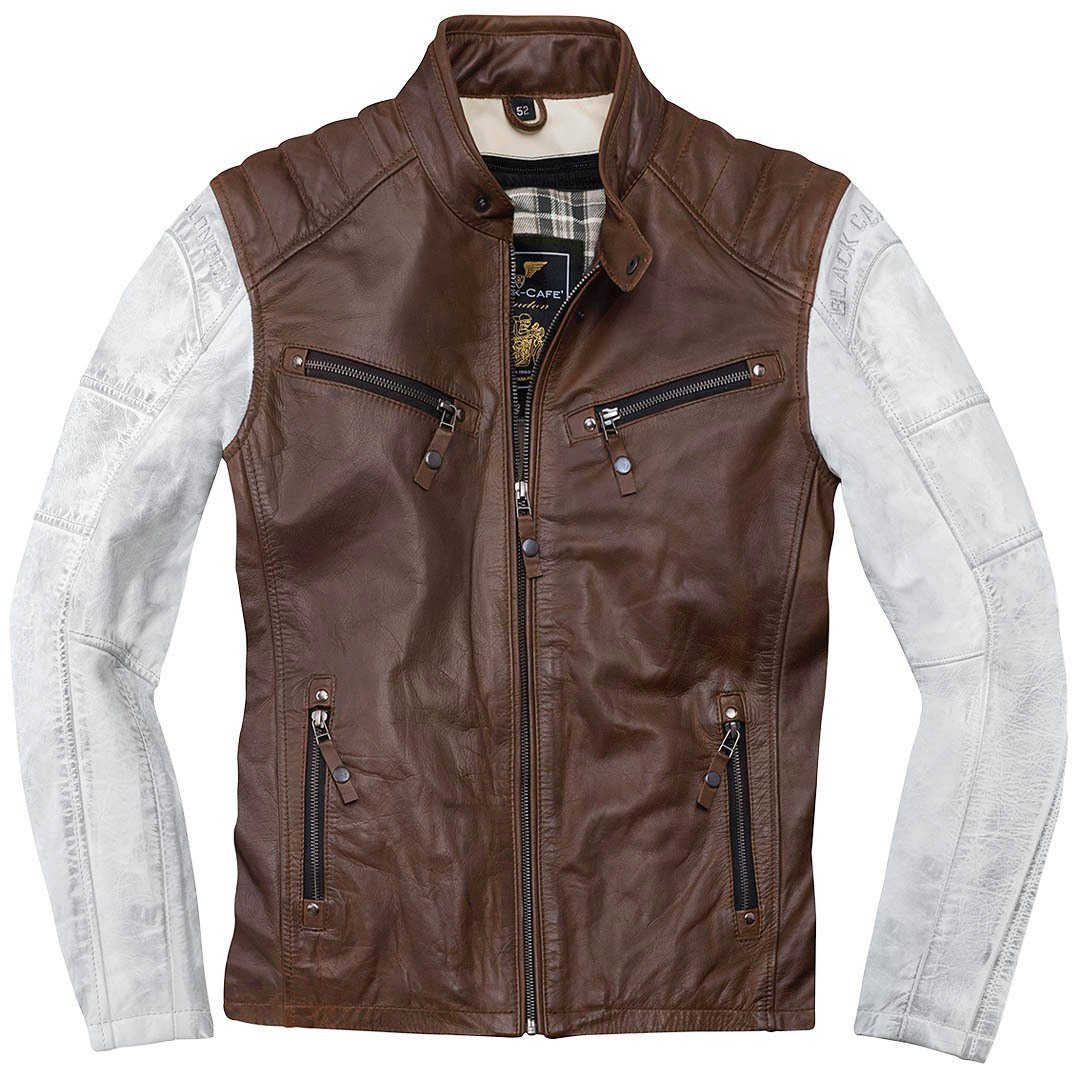 Black-Cafe London Motorradjacke Firenze Lederjacke protektoren herausnehmbares reißverschluss