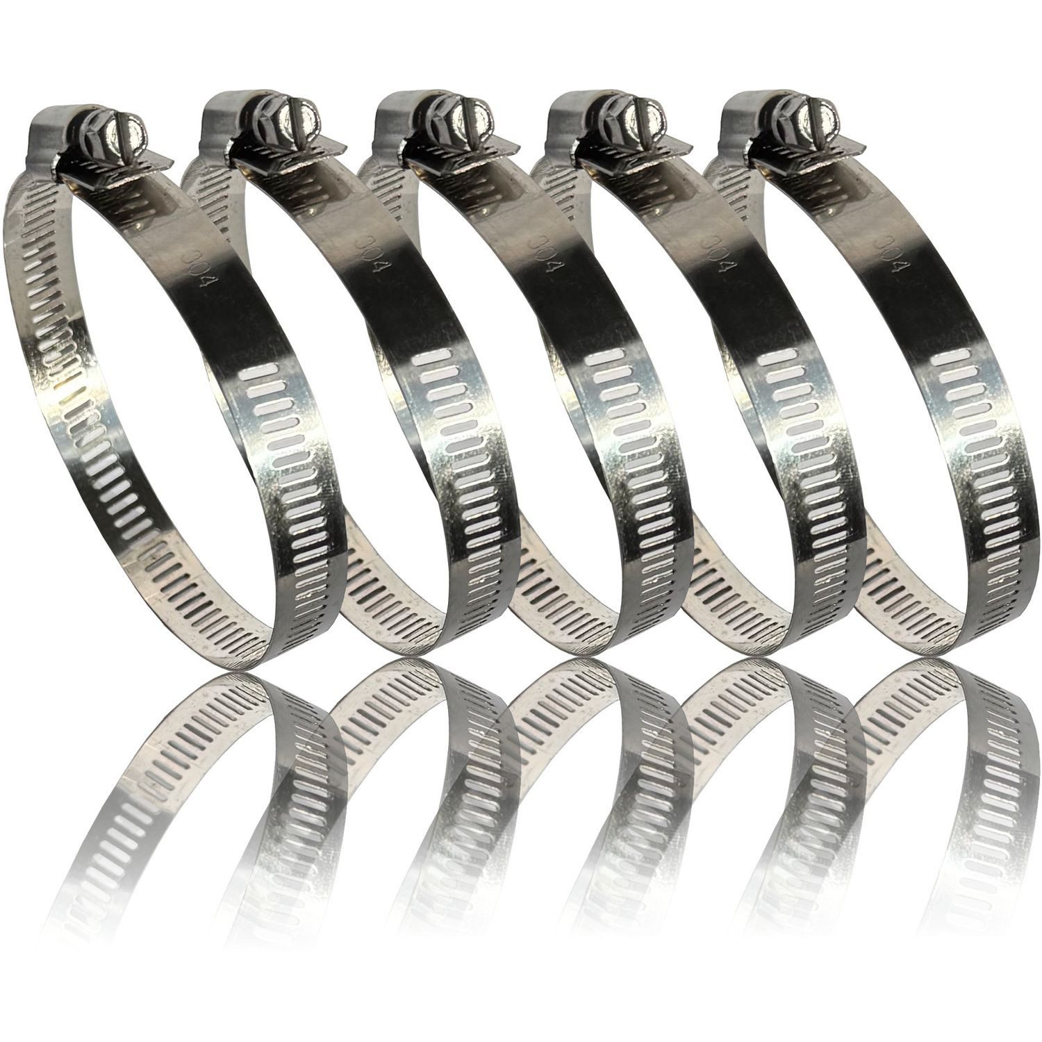 BURI Schlauchschelle 5 Schlauchschellen Edelstahl Schlauch Schellen Rohrschellen 10-16mm, (5-St)