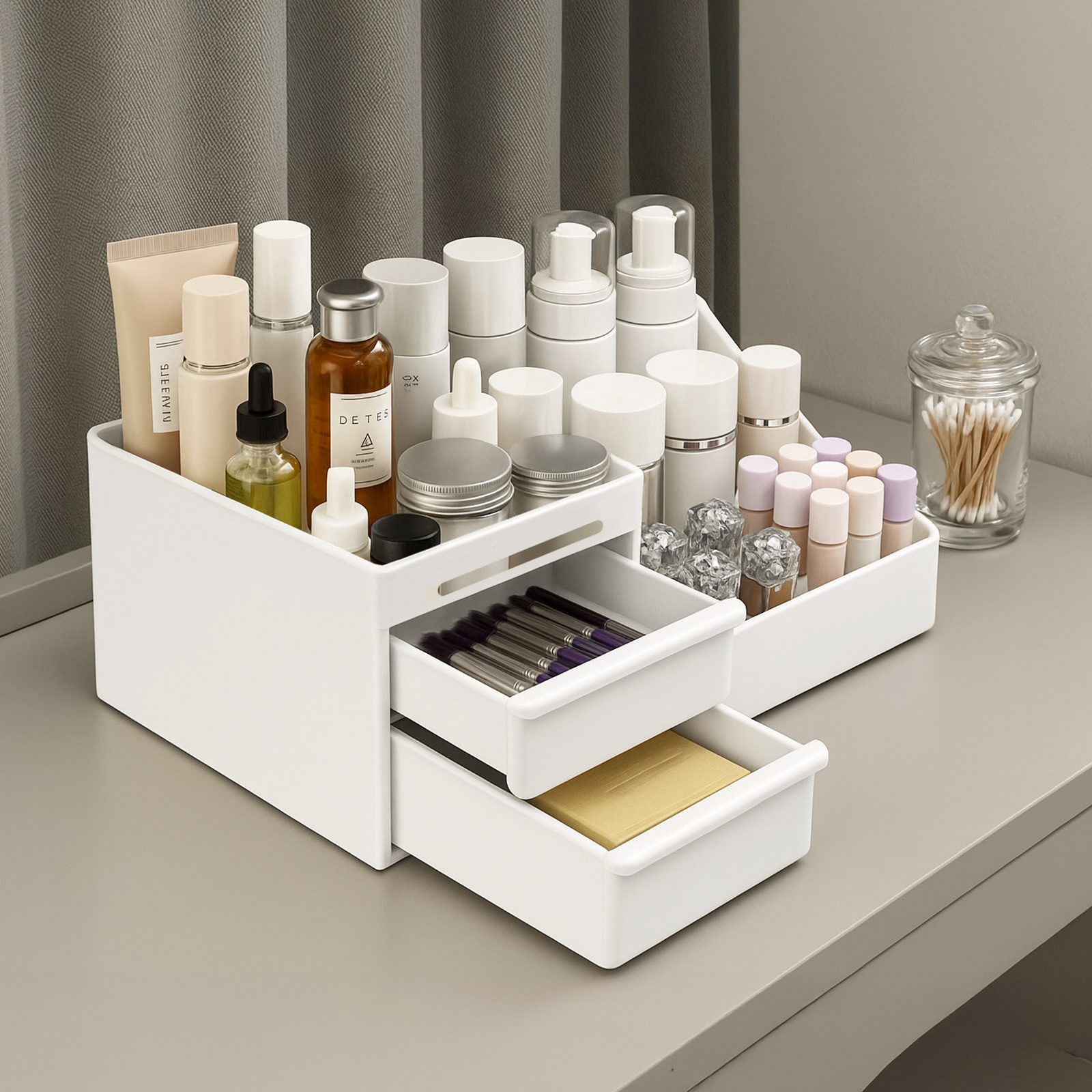 Youyijia Make-Up Organizer Make-up Organizer Schubladen Kosmetikbox Schminkorganizer Badezimmer