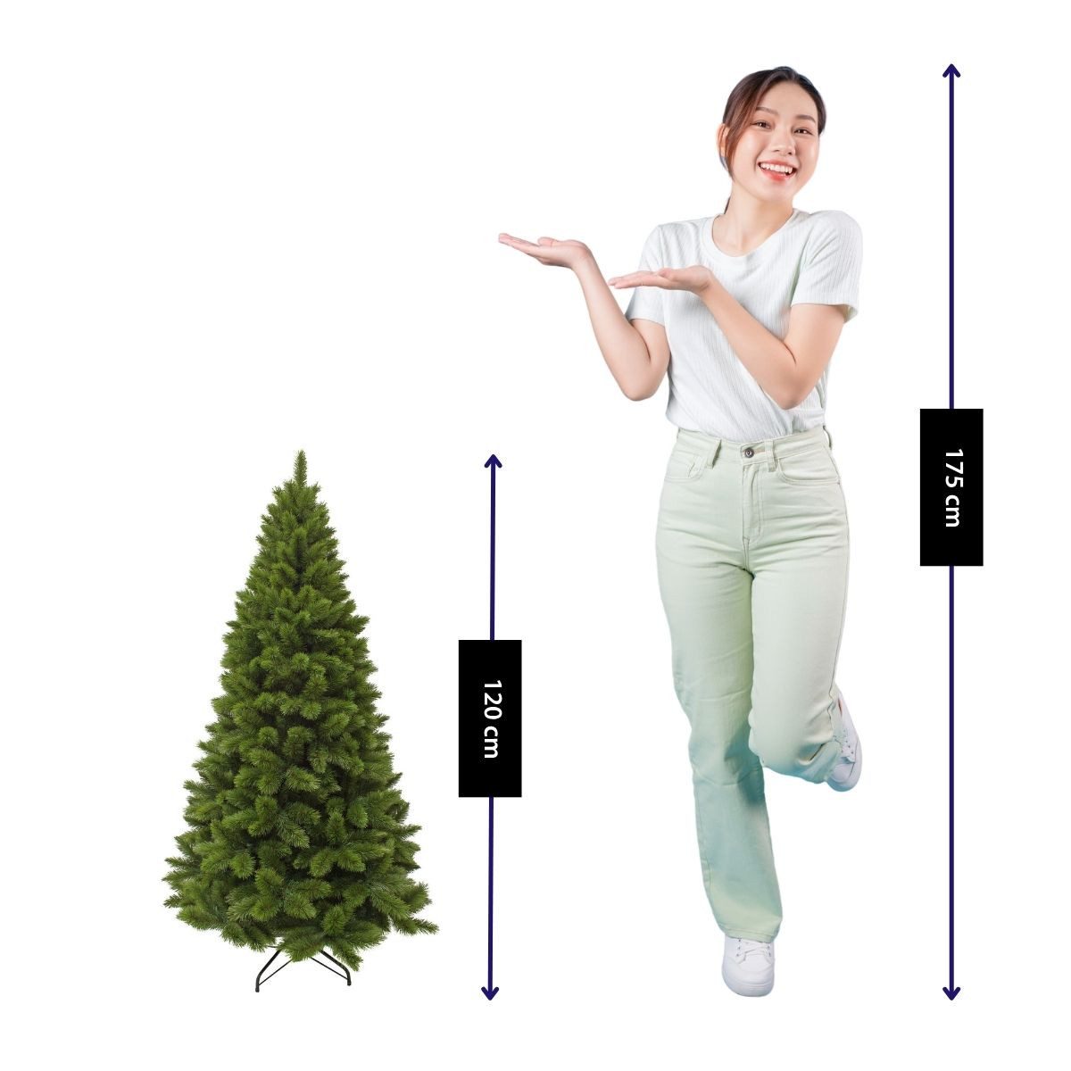 Triumph Tree Künstlicher Weihnachtsbaum Triumph Tree Camden Weihnachtsbaum slim gruen TIPS 195 - h120xd69cm