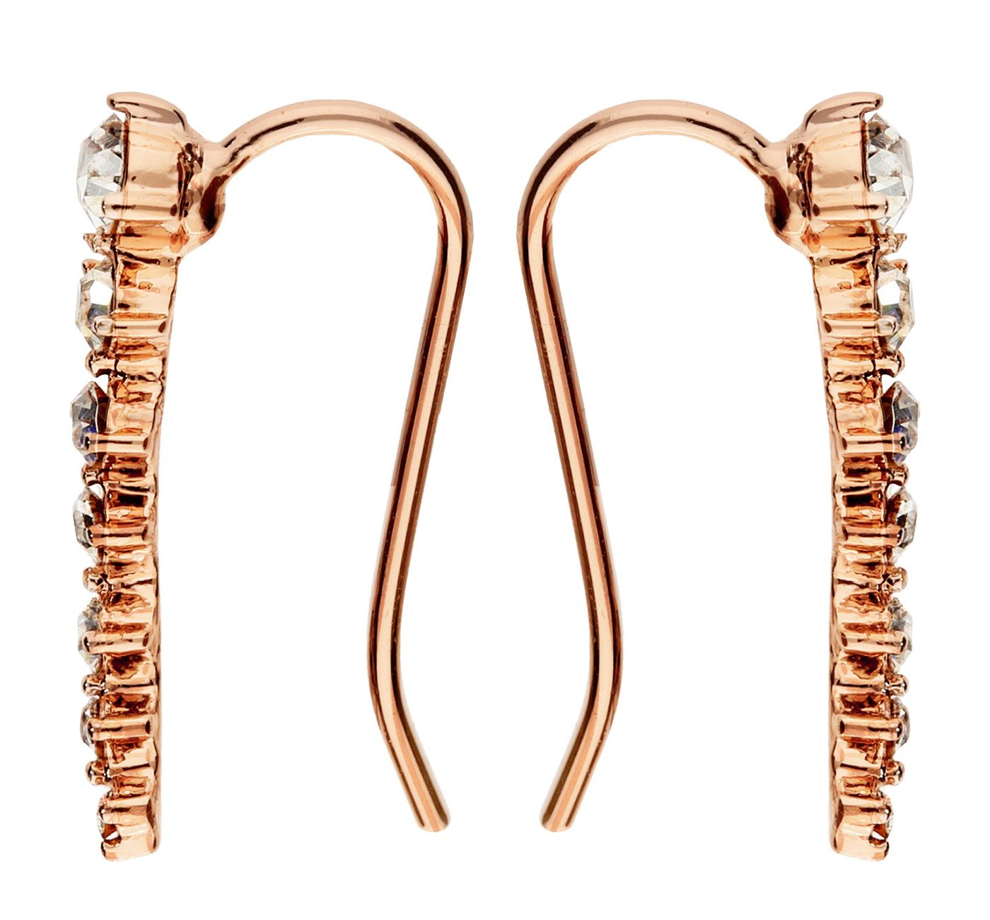 LÖB Ohrklemme Ohrklemme 750 Roségold vergoldet Zirkonia Ohrkletterer Bogen günstig online kaufen