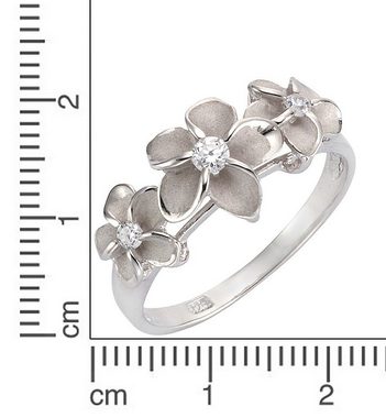 Firetti Fingerring Schmuck Geschenk Silber 925 Silberring Blume/Blüte, mit Zirkonia (synth)