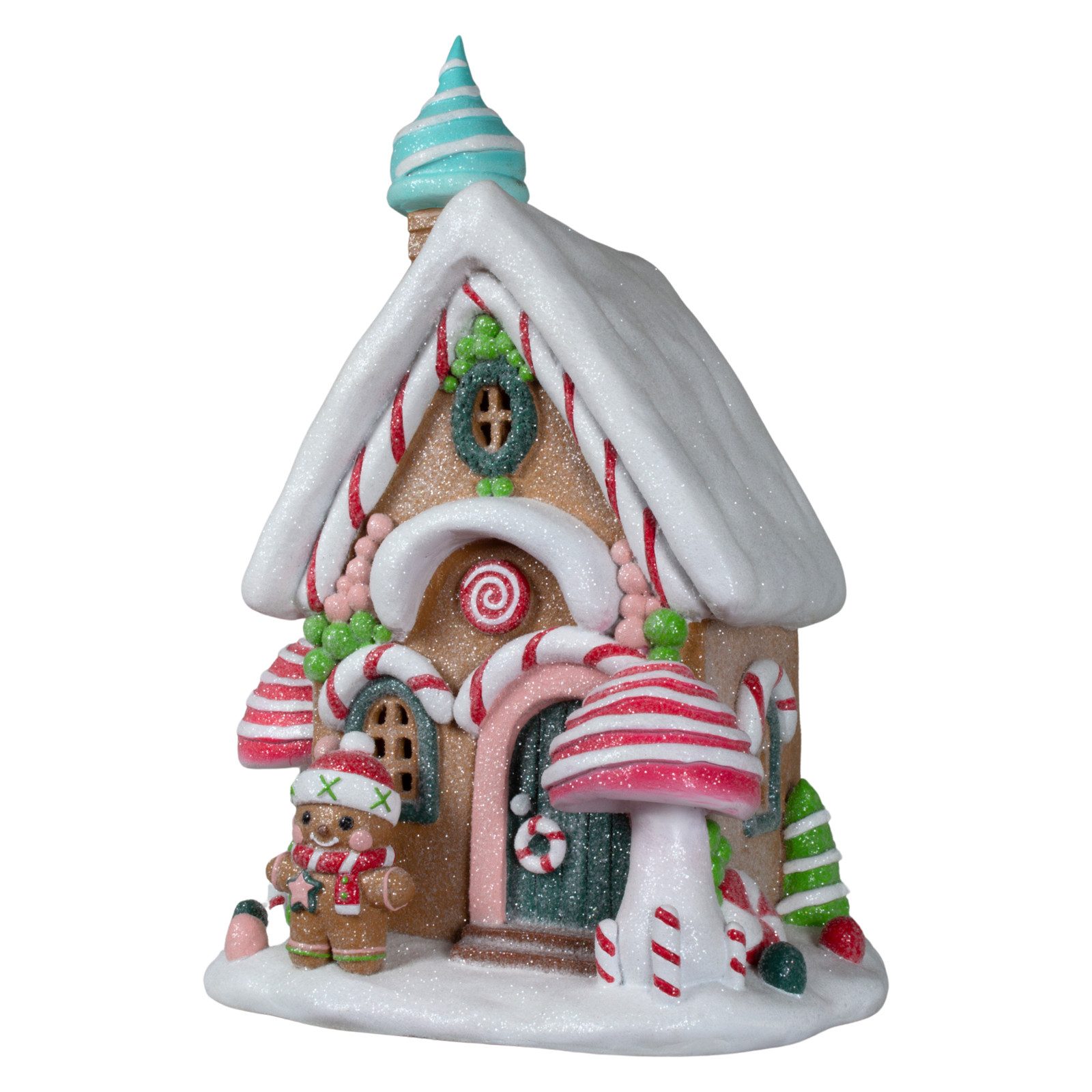 Christmas Paradise Weihnachtshaus LED Lebkuchenhaus 30cm, bunt in Pastellfarben