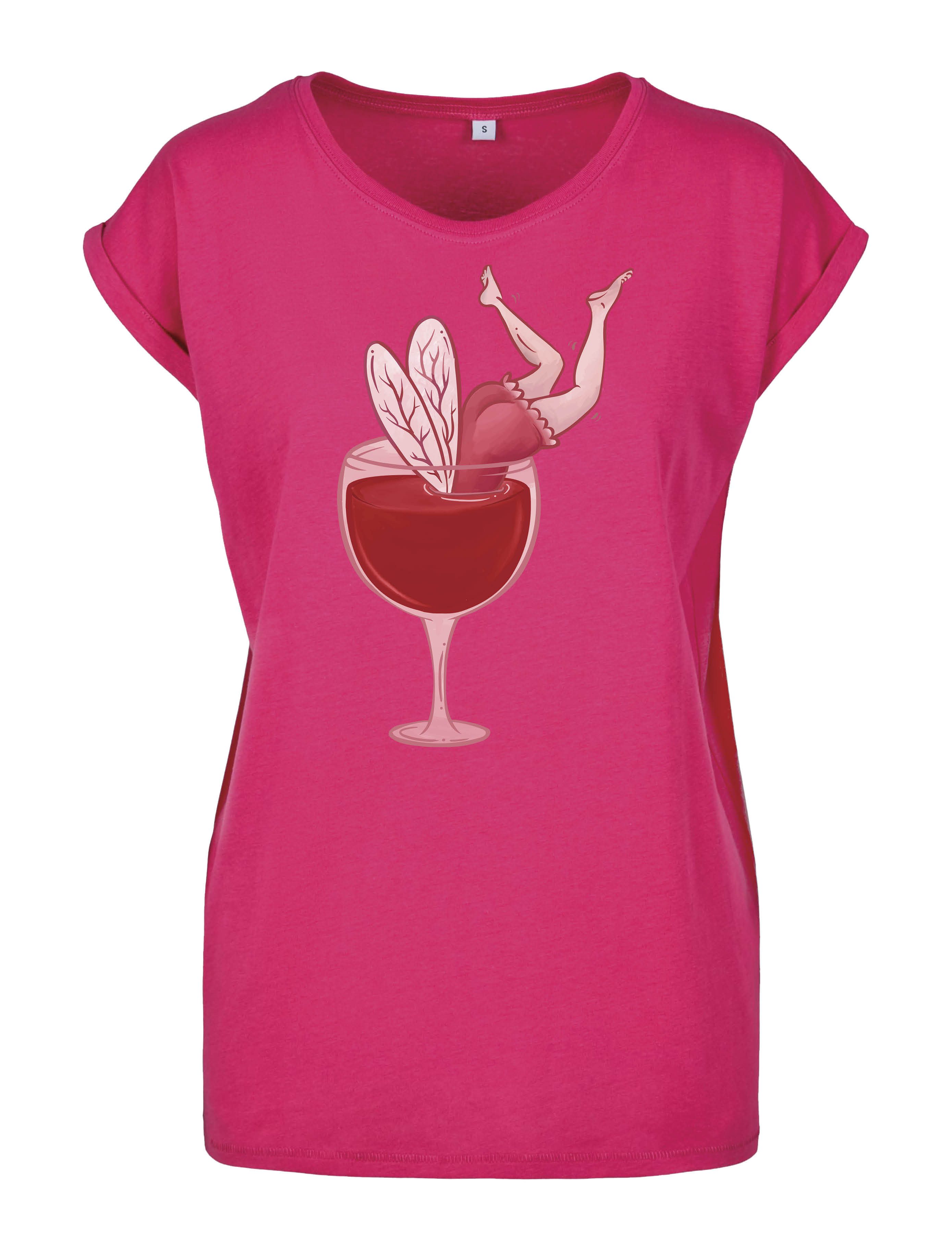 Youth Designz Print-Shirt "Fee Weinglas" Damen günstig online kaufen