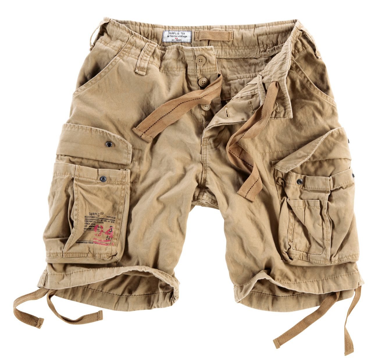 SURPLUS Cargoshorts AIRBORNE Vintage Cargoshort beige Cargostyle