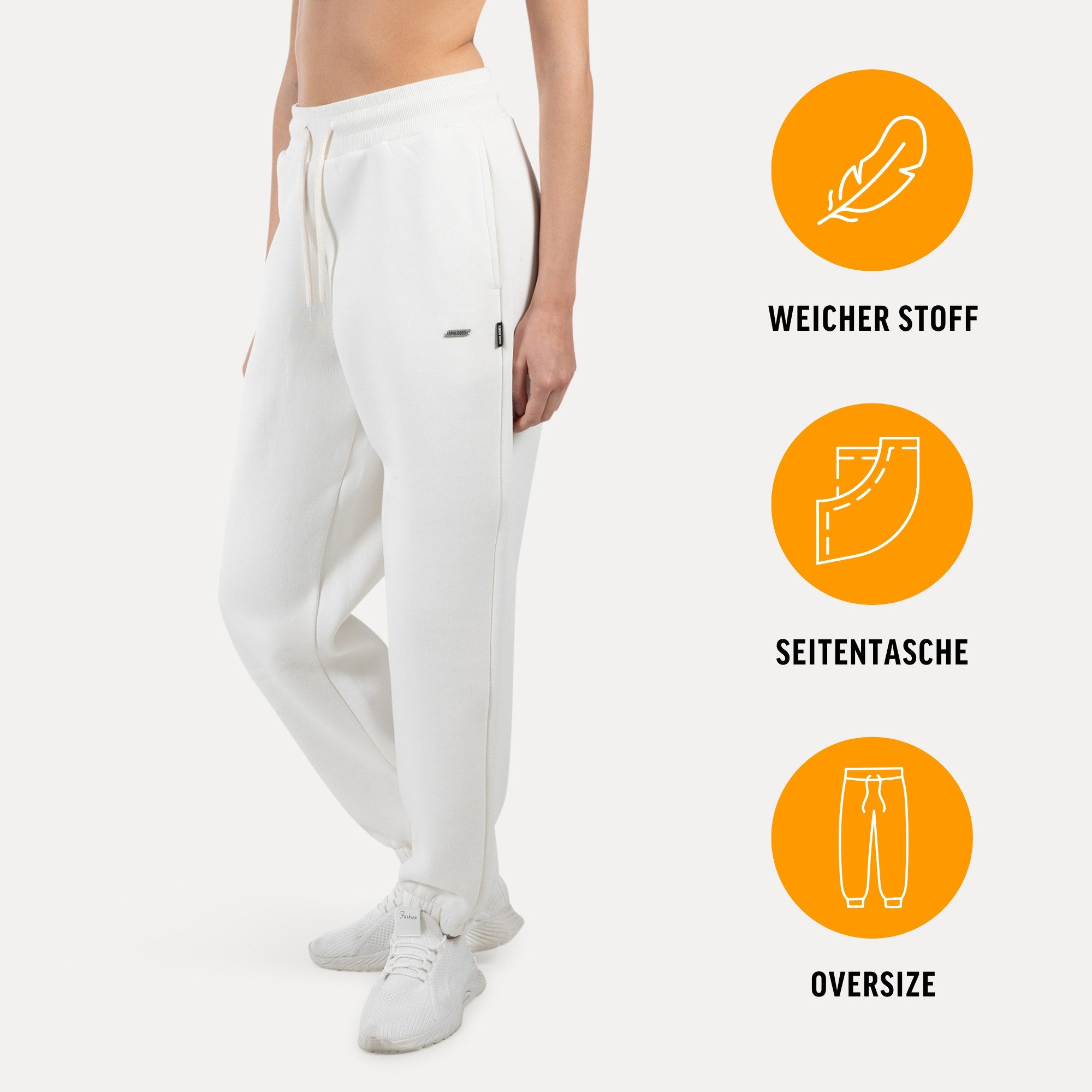 Smilodox Jogginghose Lyanna, Regular Fit Sweathose mit Kordelzug am Bund, M günstig online kaufen