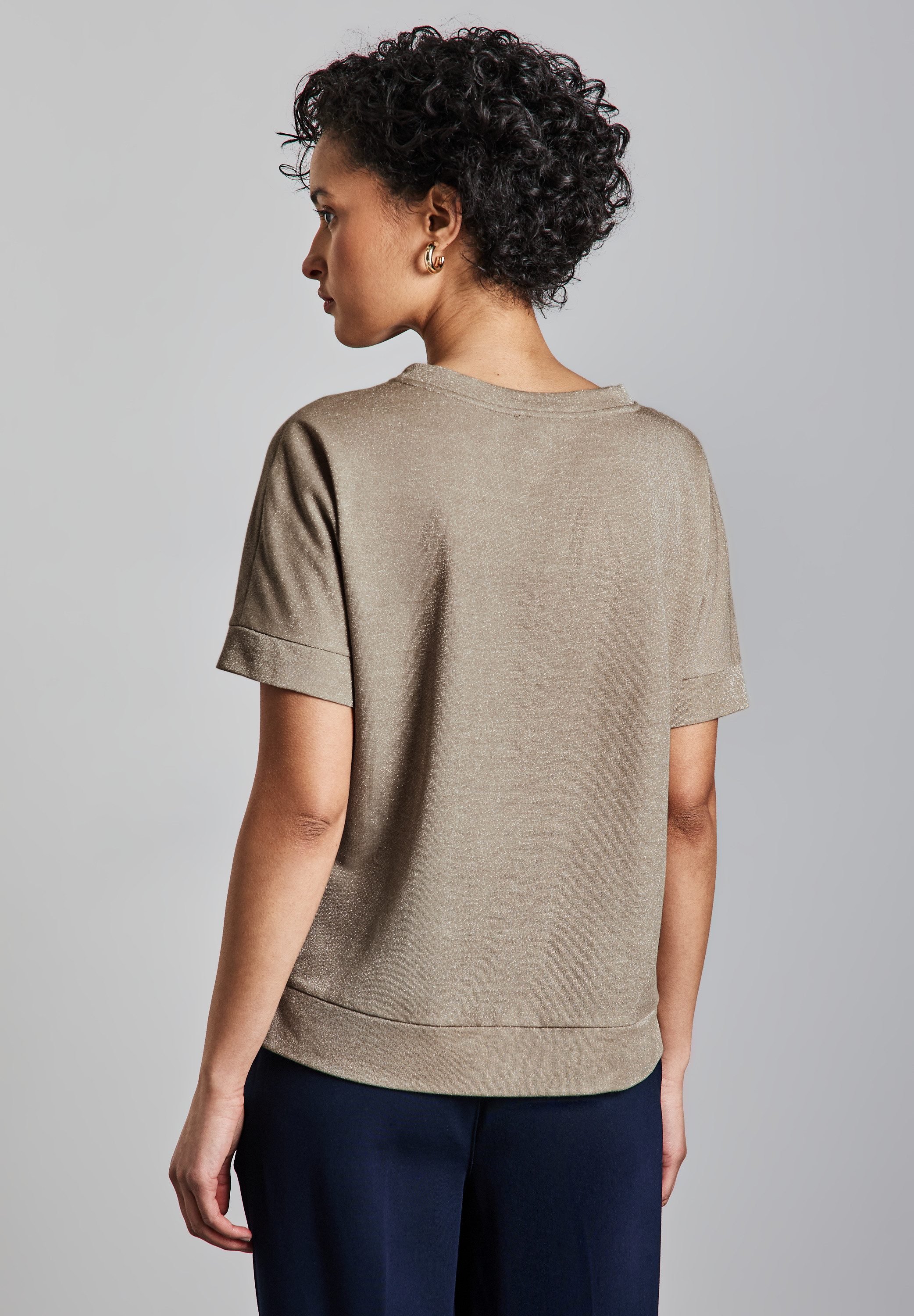 STREET ONE Rundhalsshirt mit Seitlichen Einschlitzen günstig online kaufen