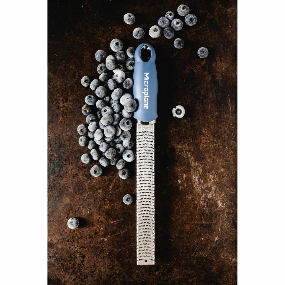 Blue, Premium photogeätzte Microplane Kunststoff, Denim Klinge Küchenreibe Edelstahl, Classic