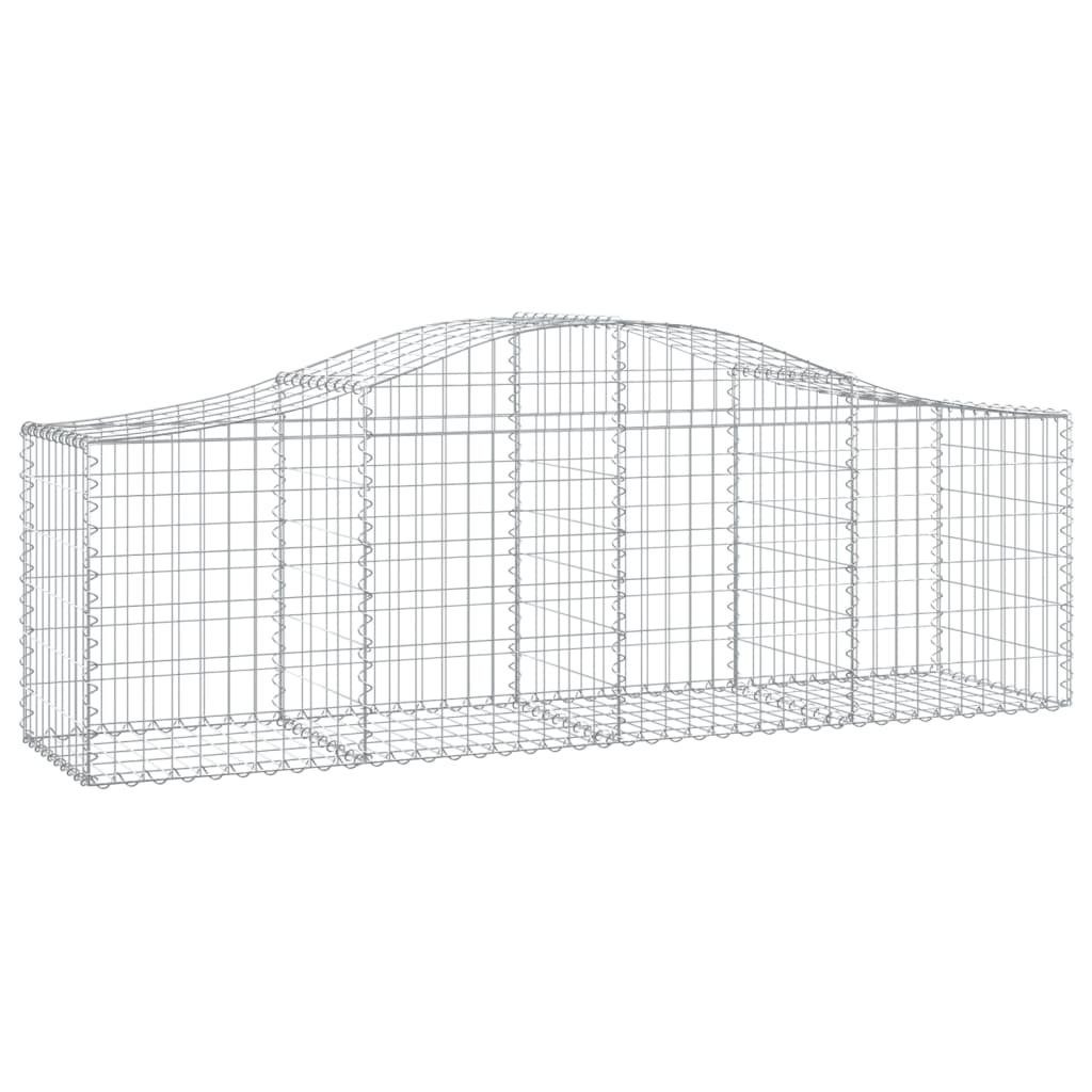 vidaXL Blumentopf Gabionen mit Hochbogen 7 Stk. 200x50x60/80 cm Verzinktes Eisen (7 St)