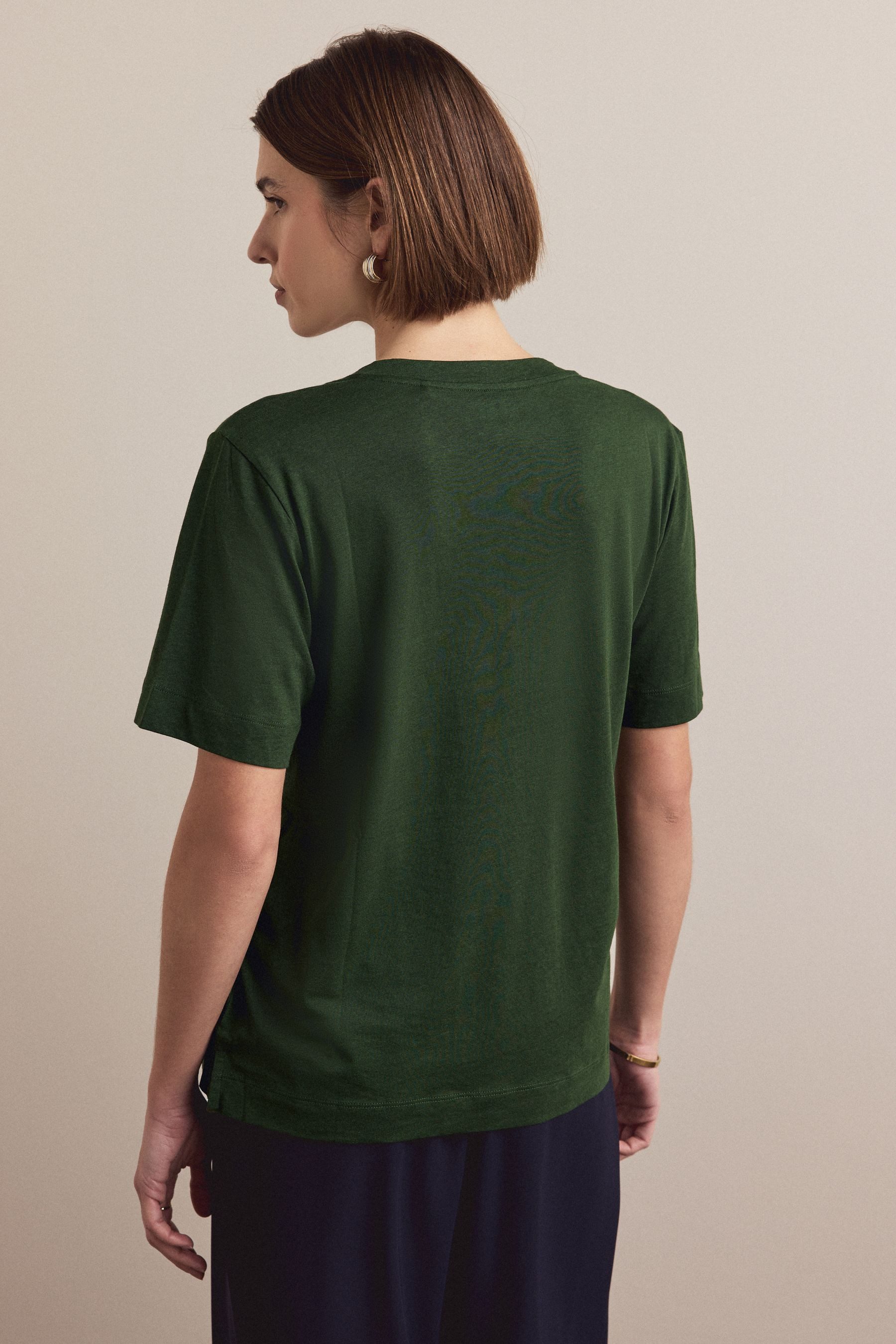 Next V-Shirt T-Shirt mit V-Ausschnitt aus Baumwolle und Modal (1-tlg) günstig online kaufen