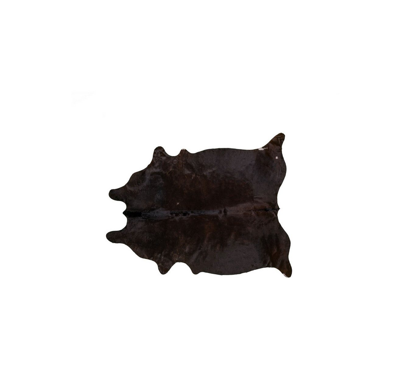 daslagerhaus living Teppich Rinderfell Vintage schwarz ca 2-3 qm