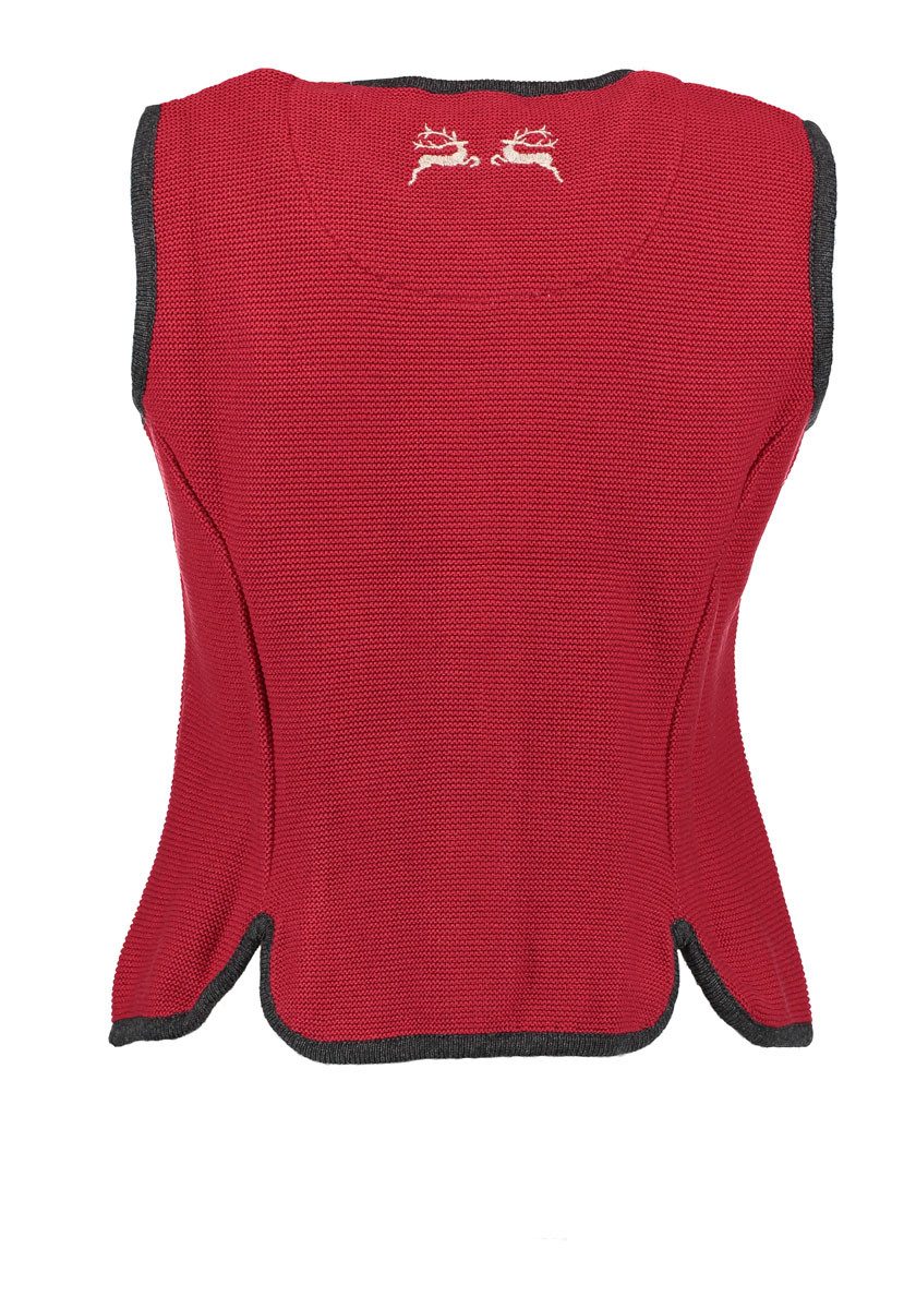 OS Trachten Strickweste Xeniro Rundhalsausschnitt günstig online kaufen