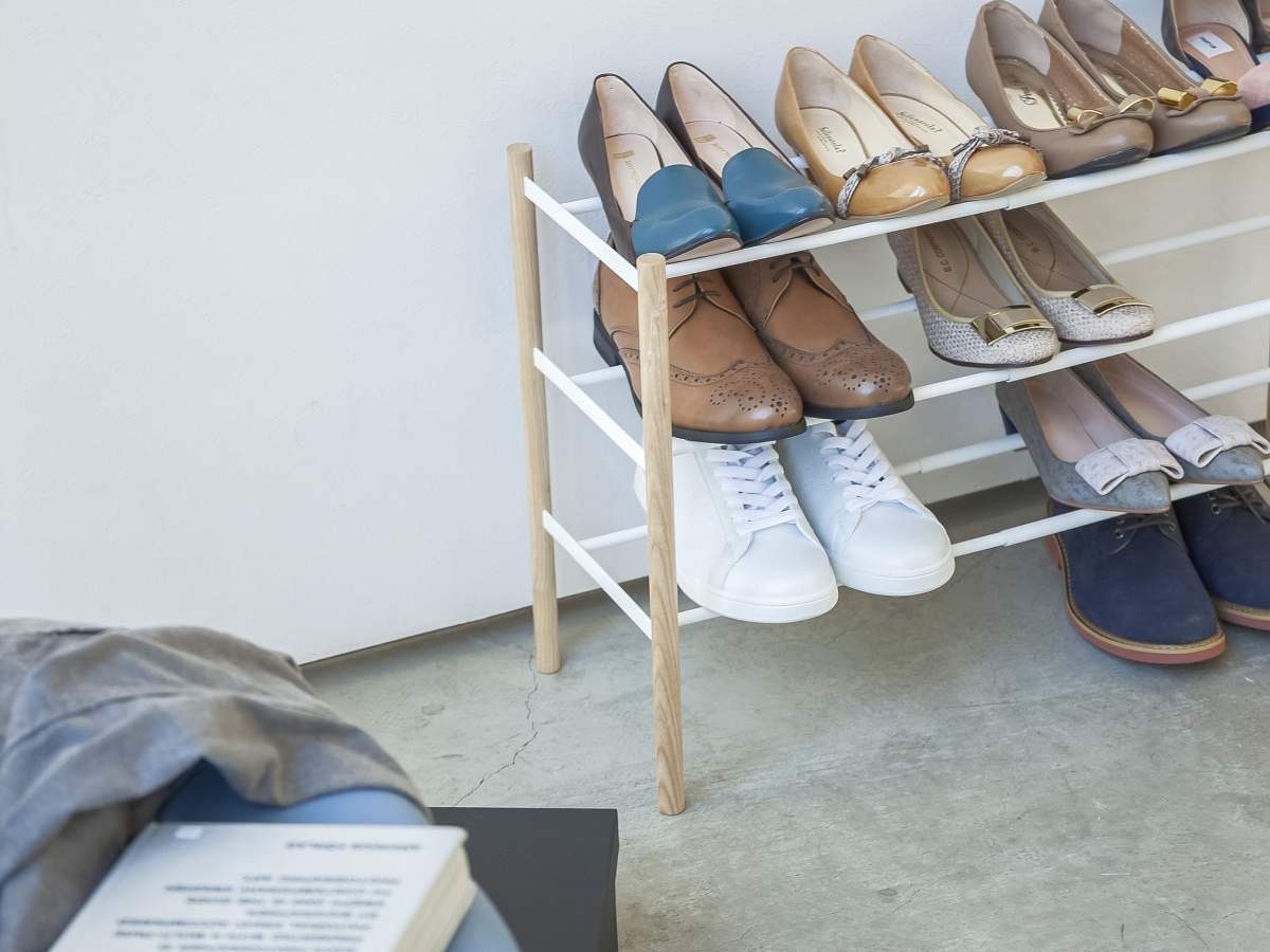 Schuhregal Paar, freistehend bis weiß | ausziehbar, Yamazaki für Plain, Ablagen, 12 3 weiß minimalistisch,