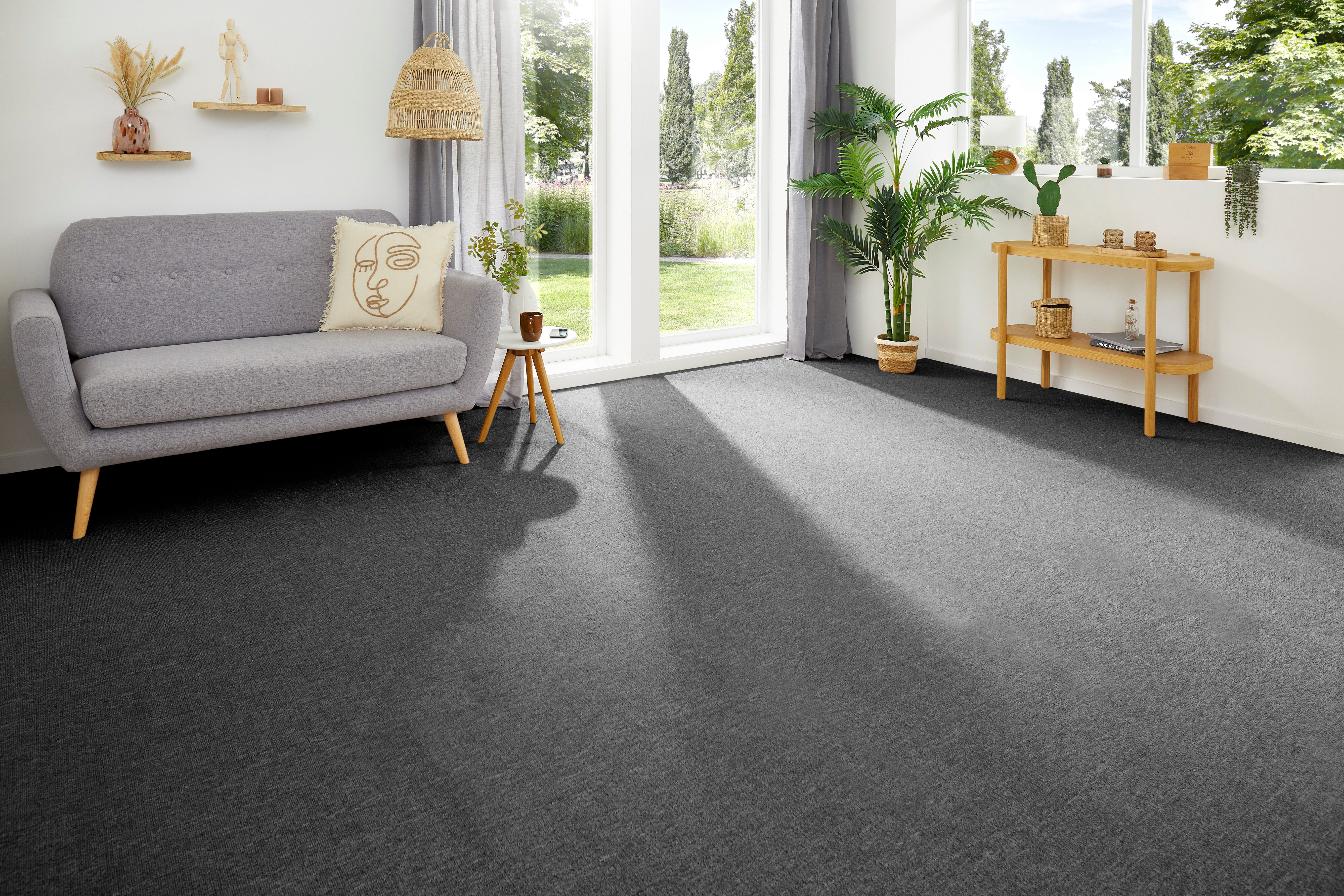 my home Килими Ruth, melierte Schlinge, Made in Netherlands, rechteckig, Höhe: 4,5 mm, Breite 400 & 500 cm, robust, pflegeleicht, antistatisch