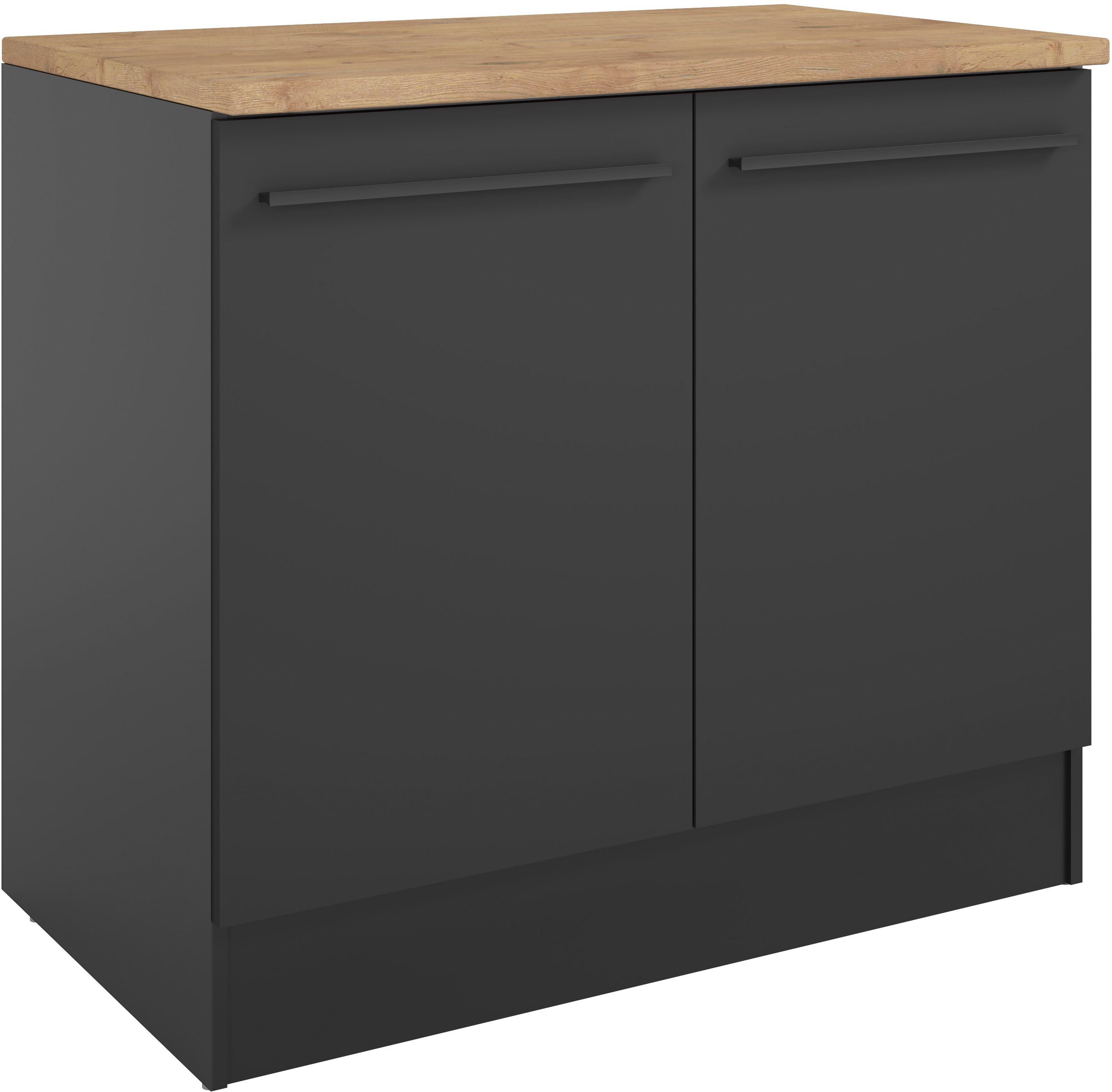 BASIC by Balculina Spülenschrank Jazz B/T/H 100x60x90 cm (1-St) Breite 100cm, Melaminbeschichtung