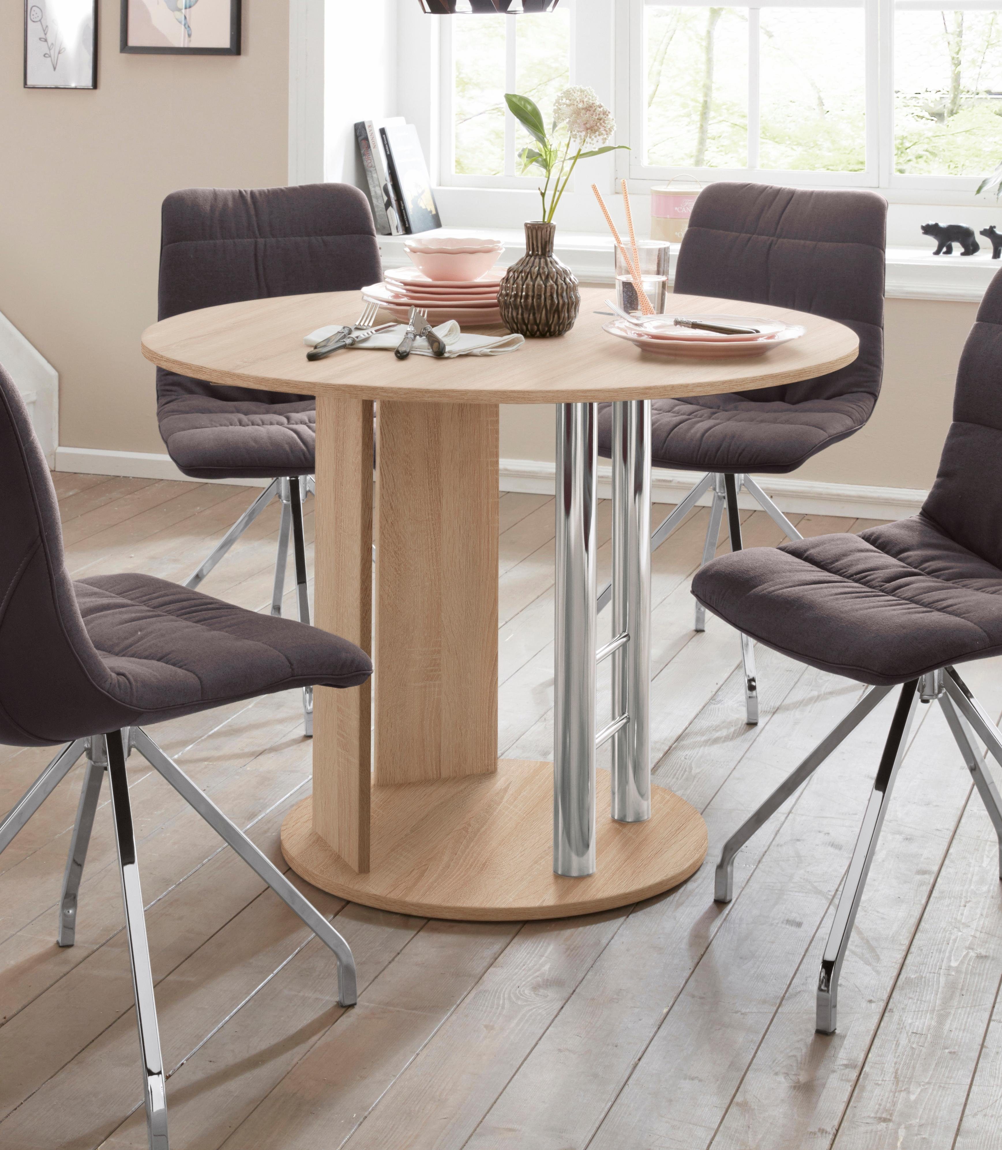 Saulen Esstisch Rondell Breite 105 145 Cm Otto