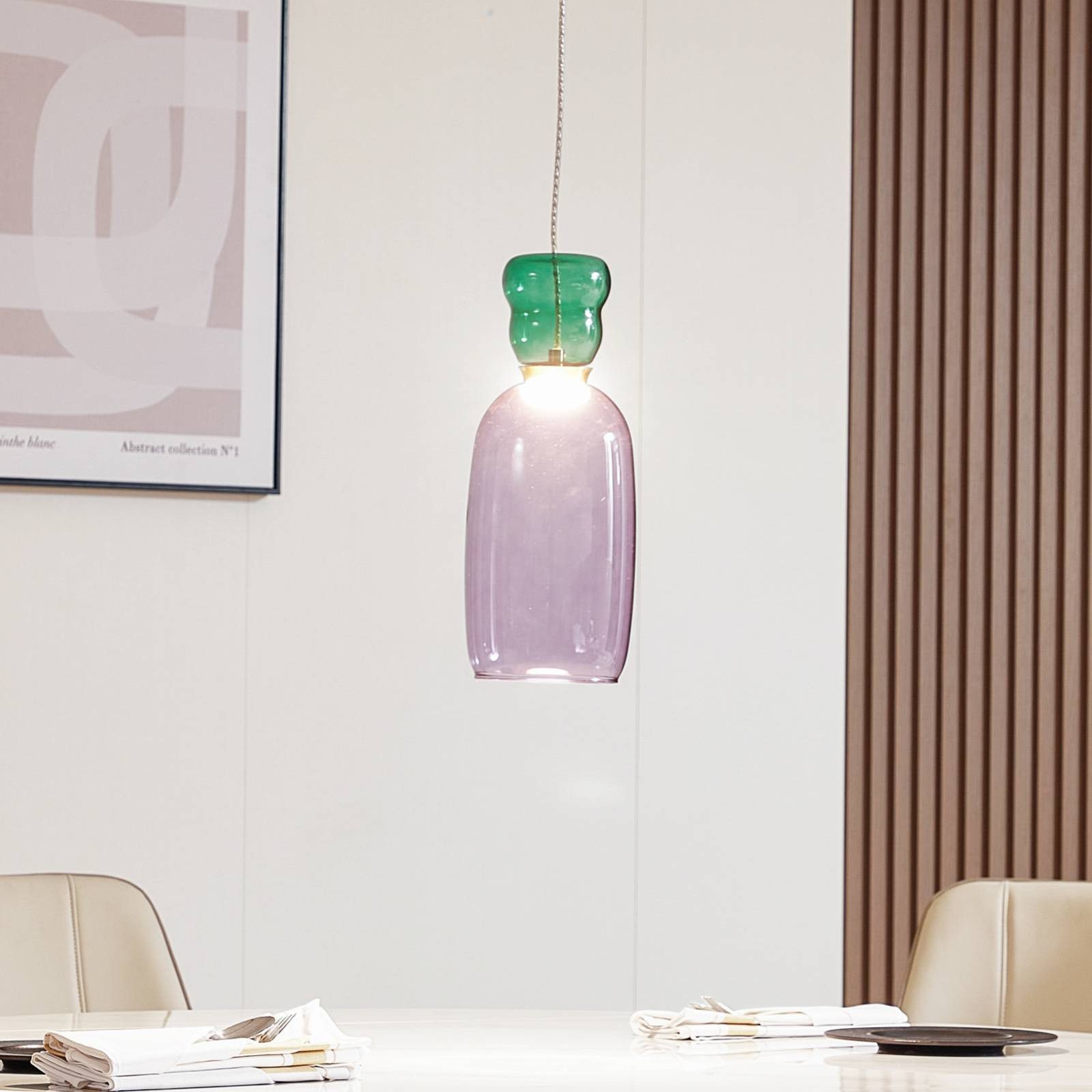 Lucande Hängeleuchte Fay, LED, Glas warmweiß IP20, LED 9 W gesamt, warmweiß