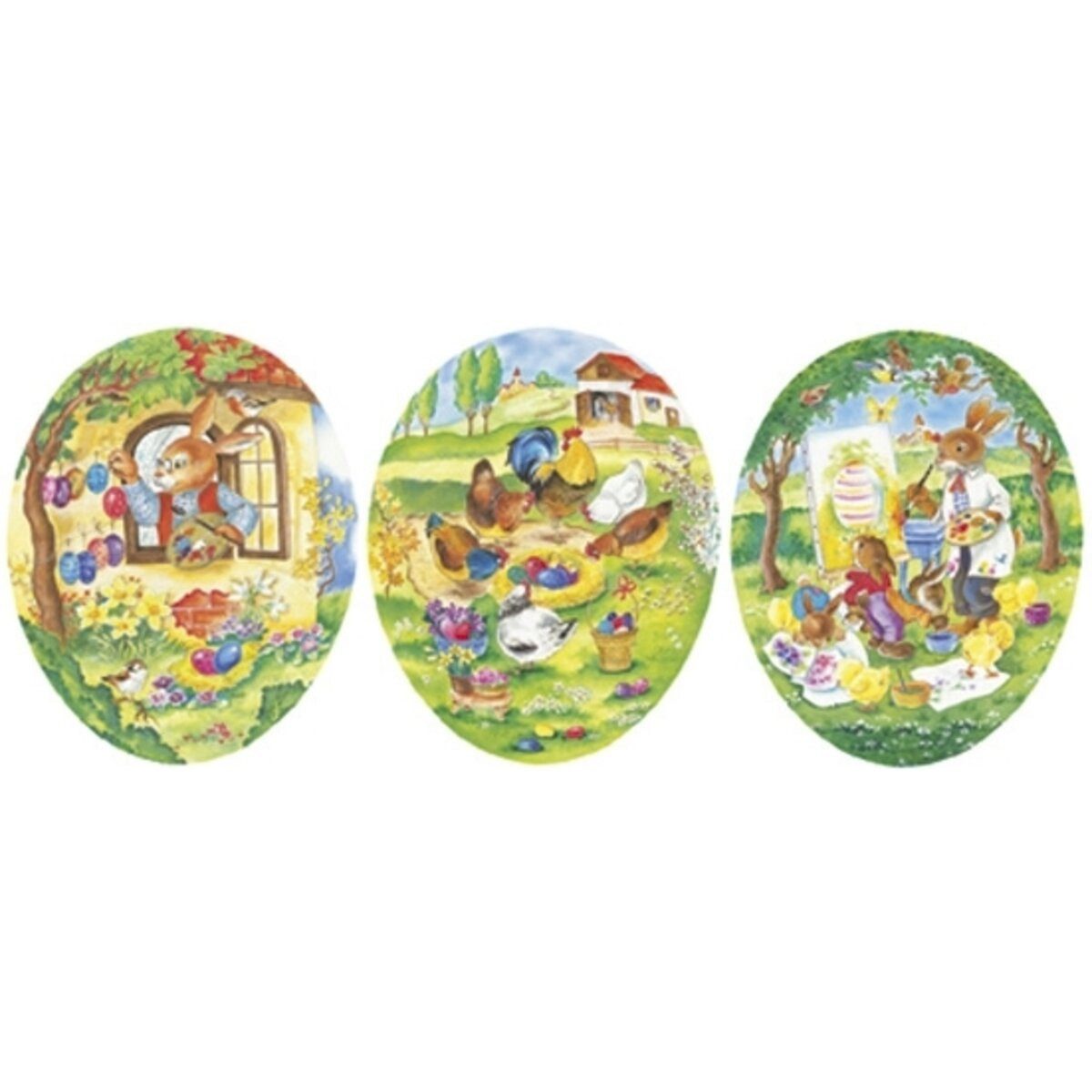 Nestler GmbH Feinkartonagen Papierdekoration Füllei Ostern - Ø 25 cm bunt sortiert.