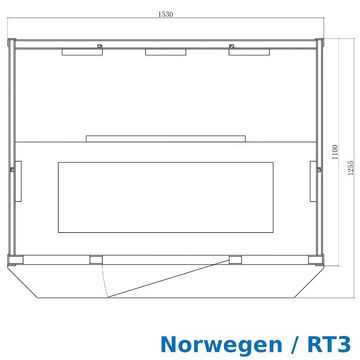 MASILY Infrarotkabine Infrarotkabine Norwegen Tiefenwäme Infrarot, BxTxH: 110 x 153 x 190 cm, 6 Vollspektrumstrahler, 1 Carbonstrahler, Hemlocktanne, 3-4 Personen