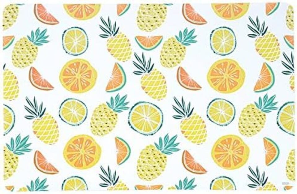 KESPER® Platzset Platzset, Tischset Fruits Ananas weiß gelb orange 43x28cm, (1-St)