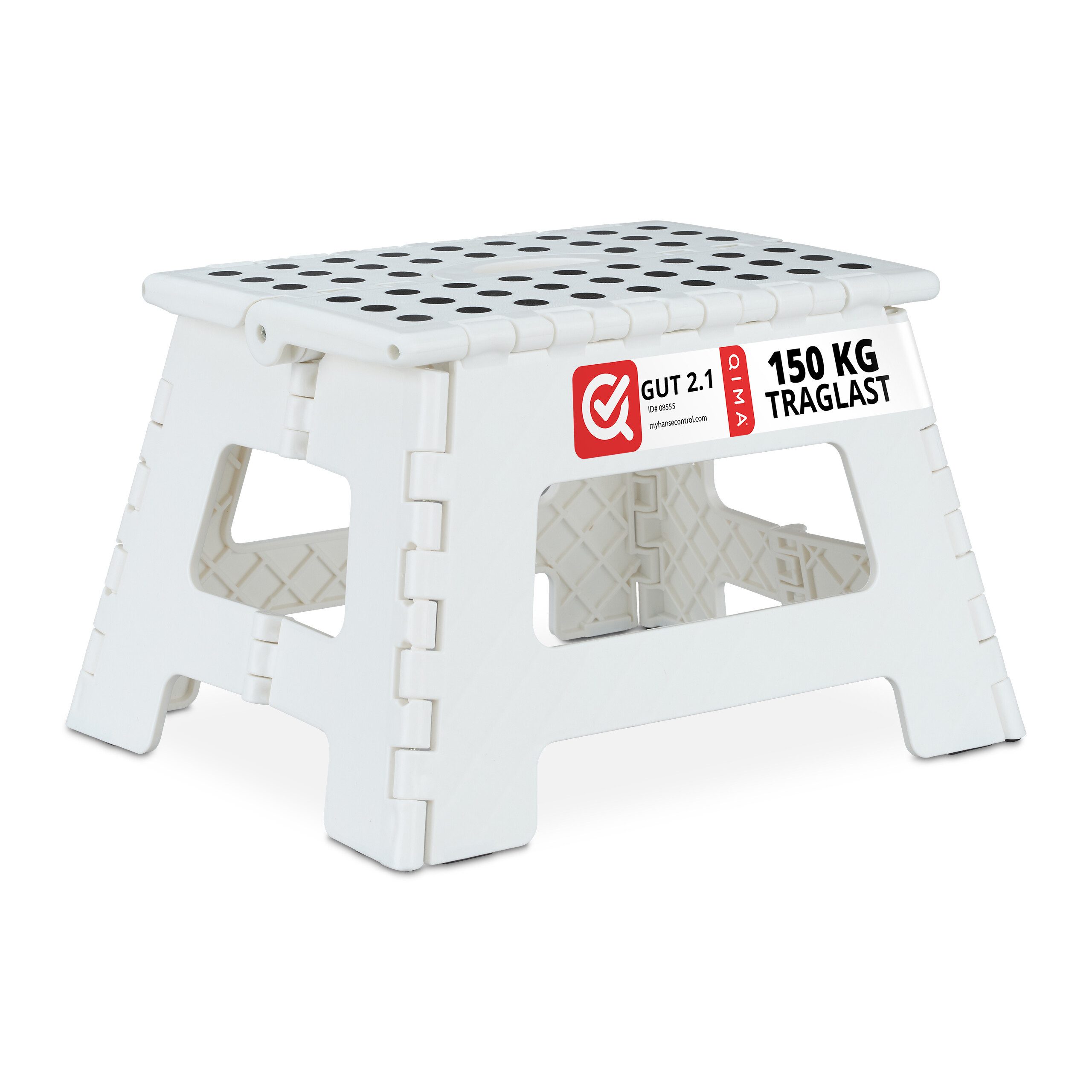 relaxdays Sitzhocker Klapphocker faltbar M, weiß günstig online kaufen